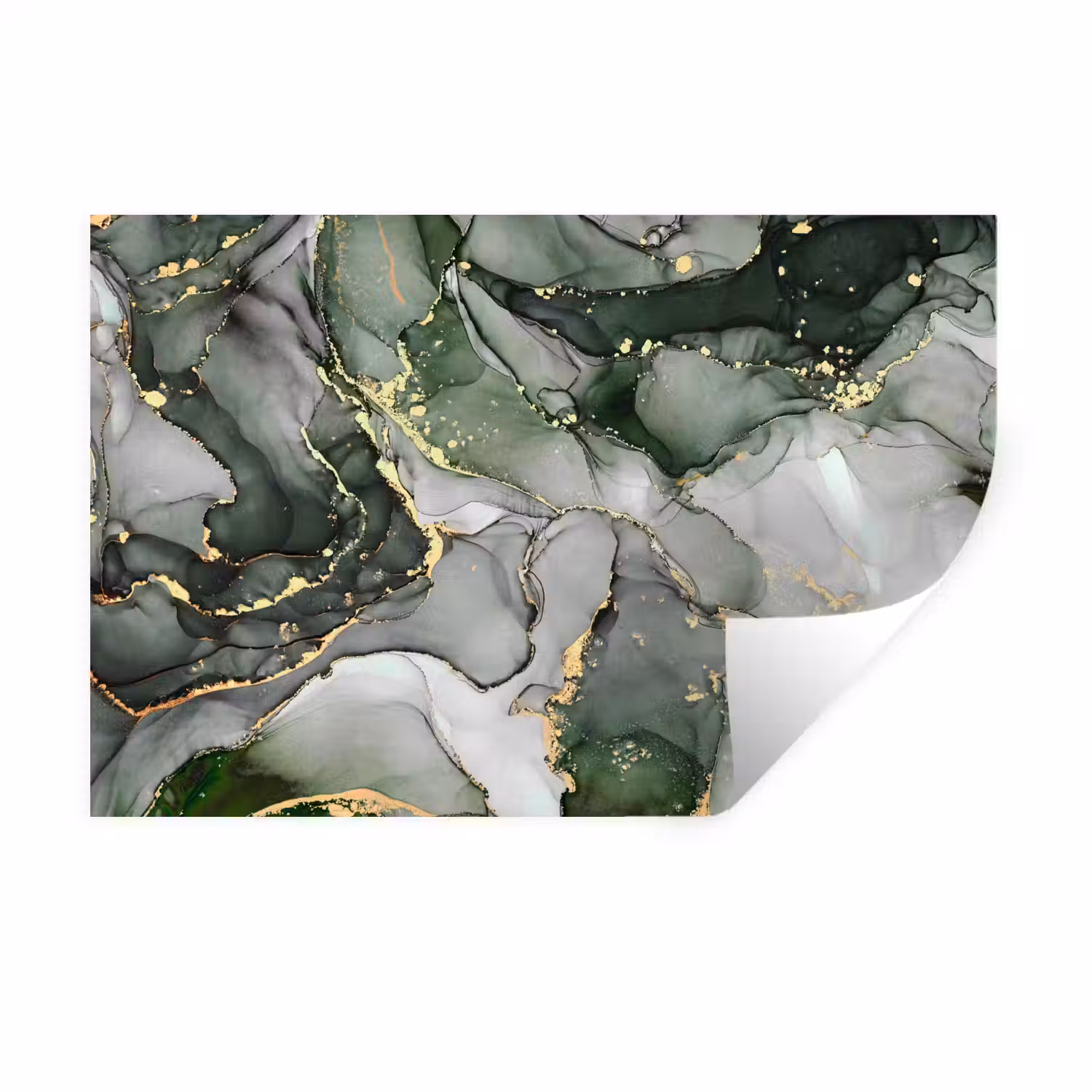 Luxe - Marmer - Groen Muursticker klein -3d