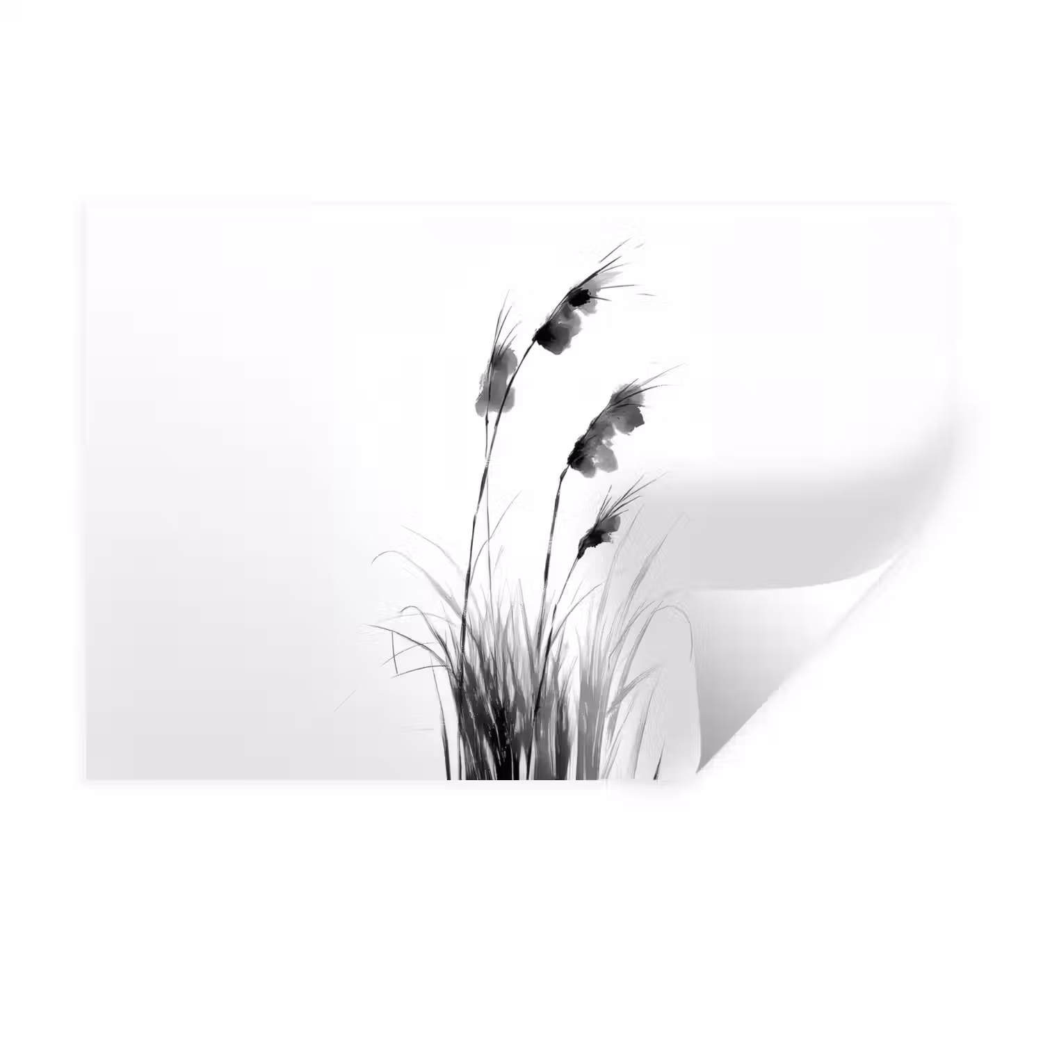 Minimalistisch - Stelen - Wit Muursticker klein -3d