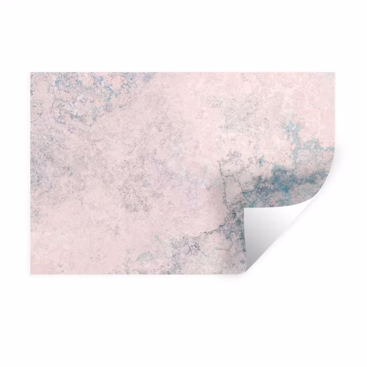 Cement - Beton - Retro - Industrieel - Wit - Blauw Muursticker klein -3d