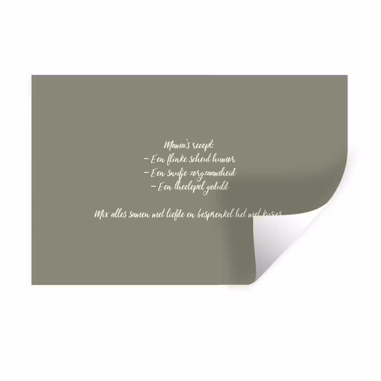 Quotes - Ma - Spreuken - Mama's recept - Koken Muursticker klein -3d