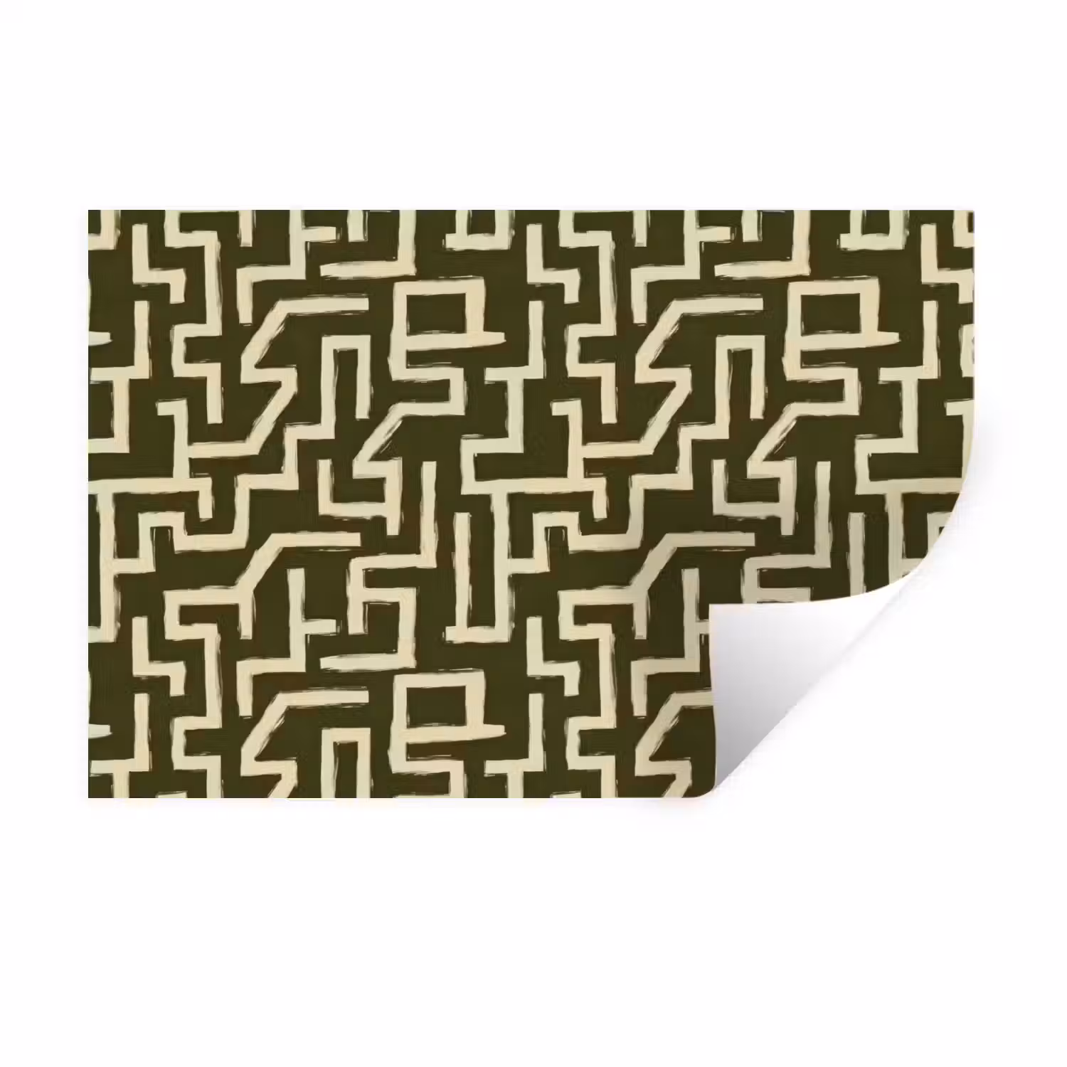 Abstract - Lijnen - Groen Muursticker klein 286 -3d