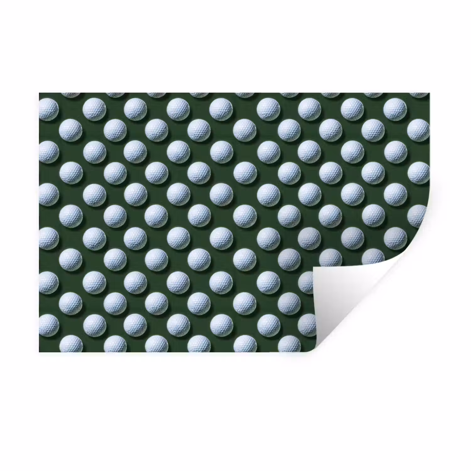 Ballen - Golf - Groen Muursticker klein 286 -3d