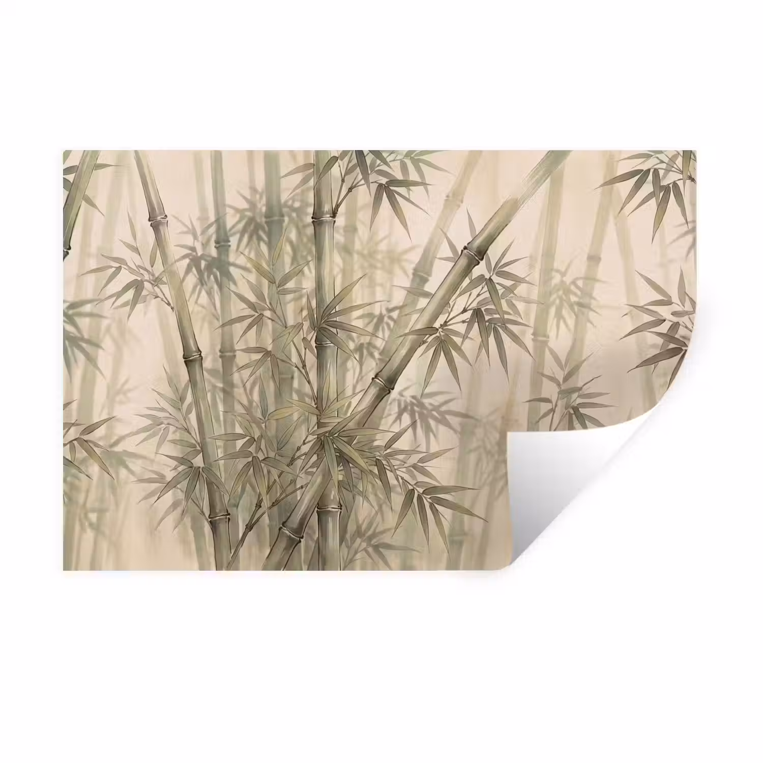 Bamboe - Bladeren - Aziatisch - Groen - Natuur Muursticker klein -3d