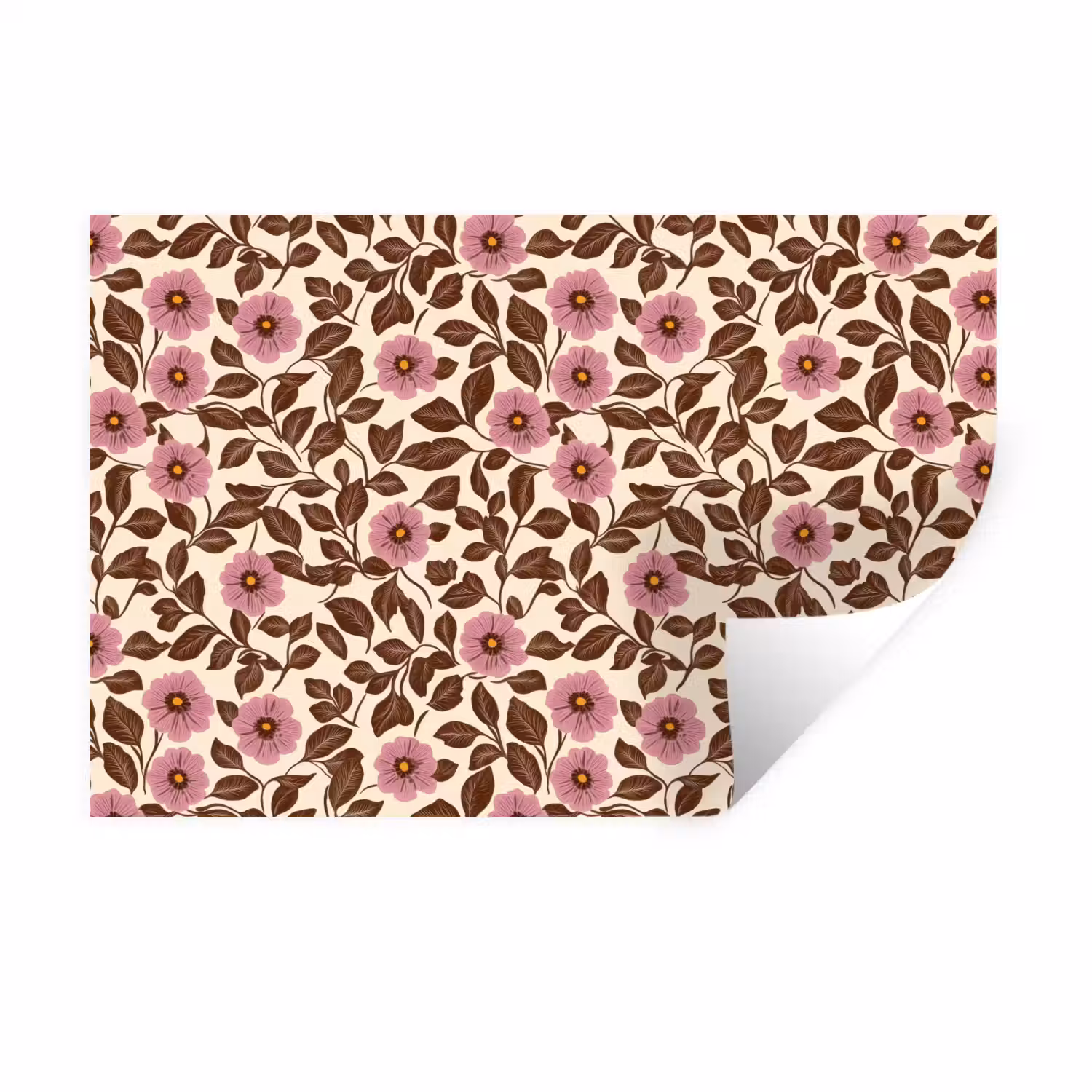 Bloemen - Bladeren - Kleurrijk Muursticker klein 286 -3d
