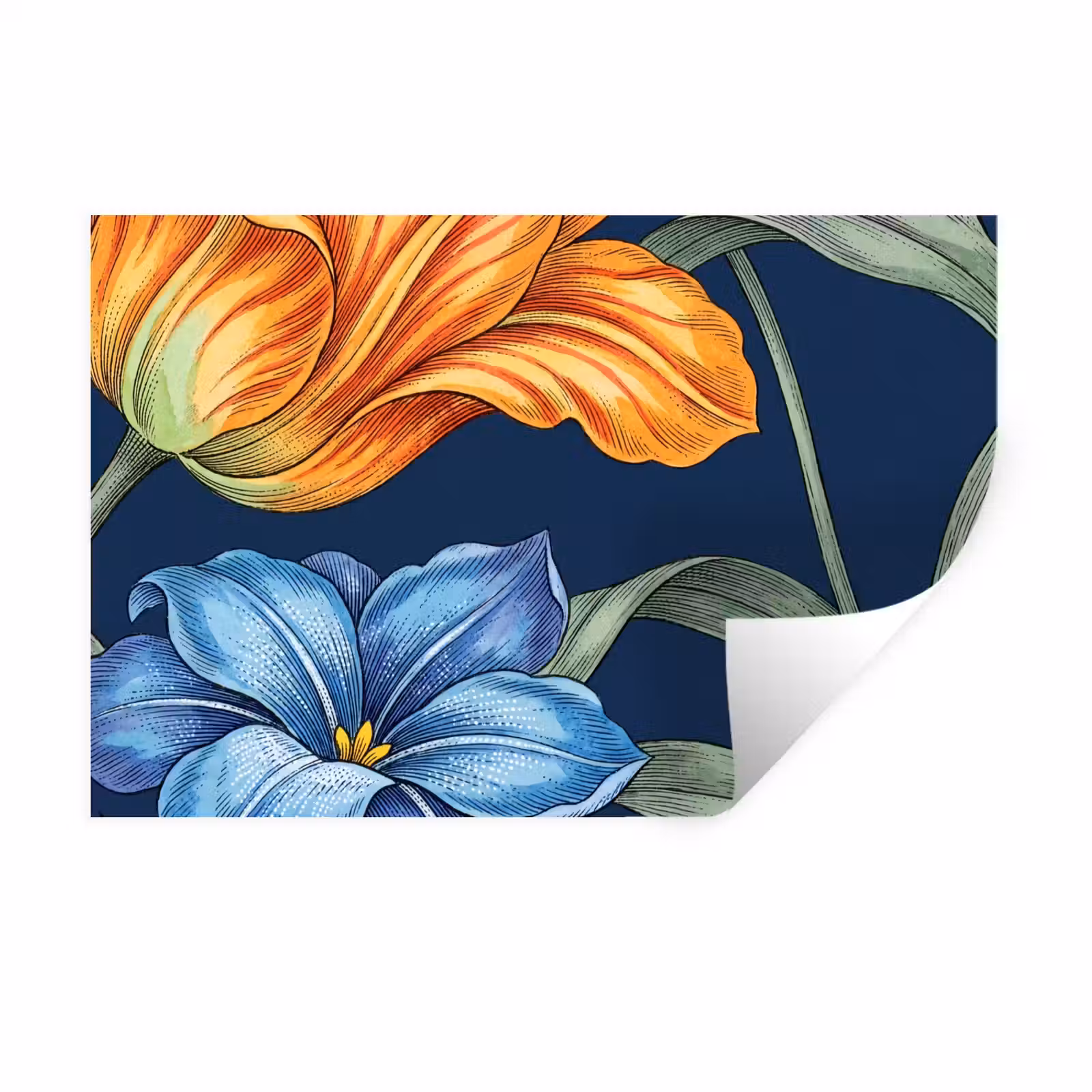Wandtattoo – Blumen – Botanik – Muster - Bloemen - Botanisch - Patroon Muursticker klein