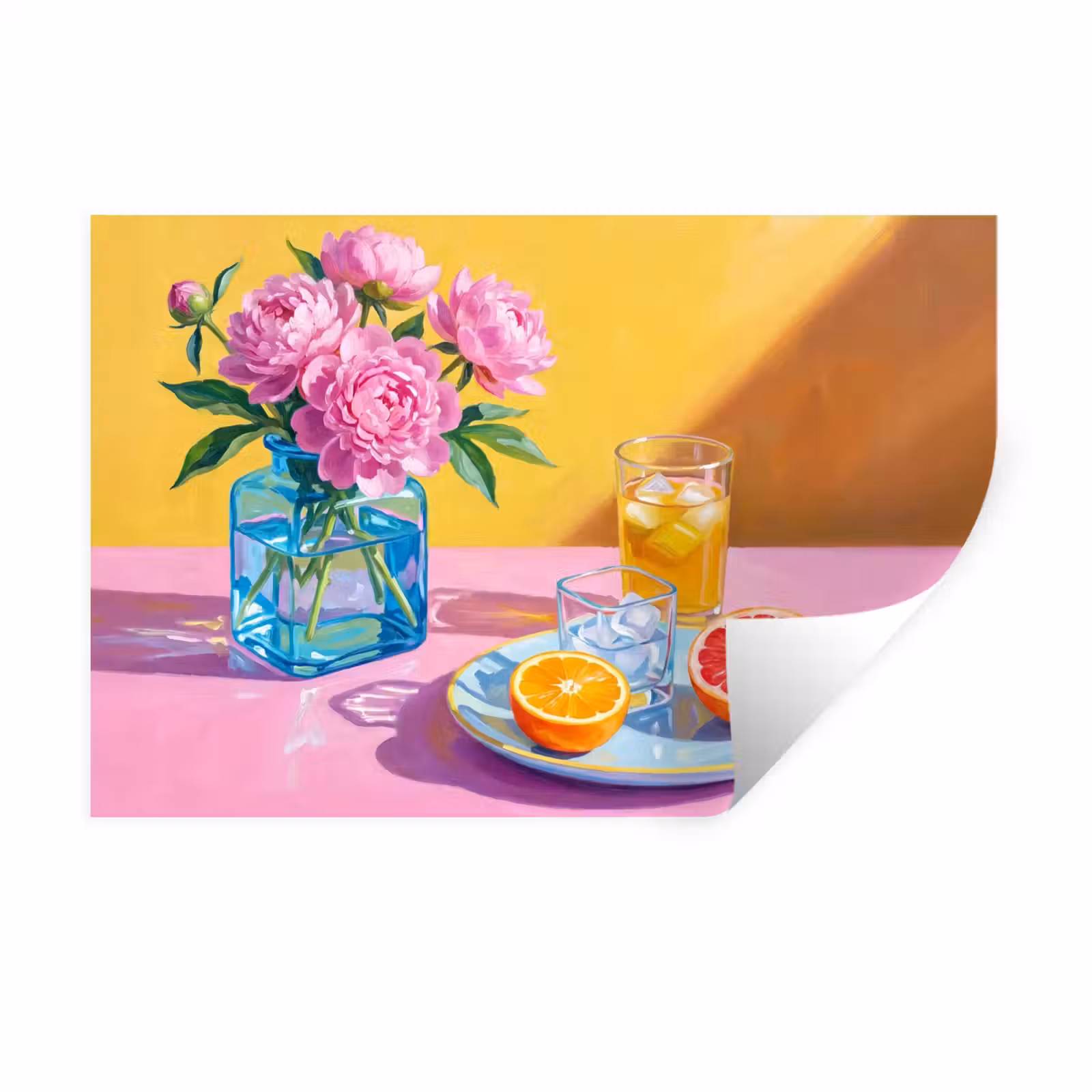 Wandtattoo – Blumen – Rosa – Modern - Bloemen - Roze - Modern Muursticker klein