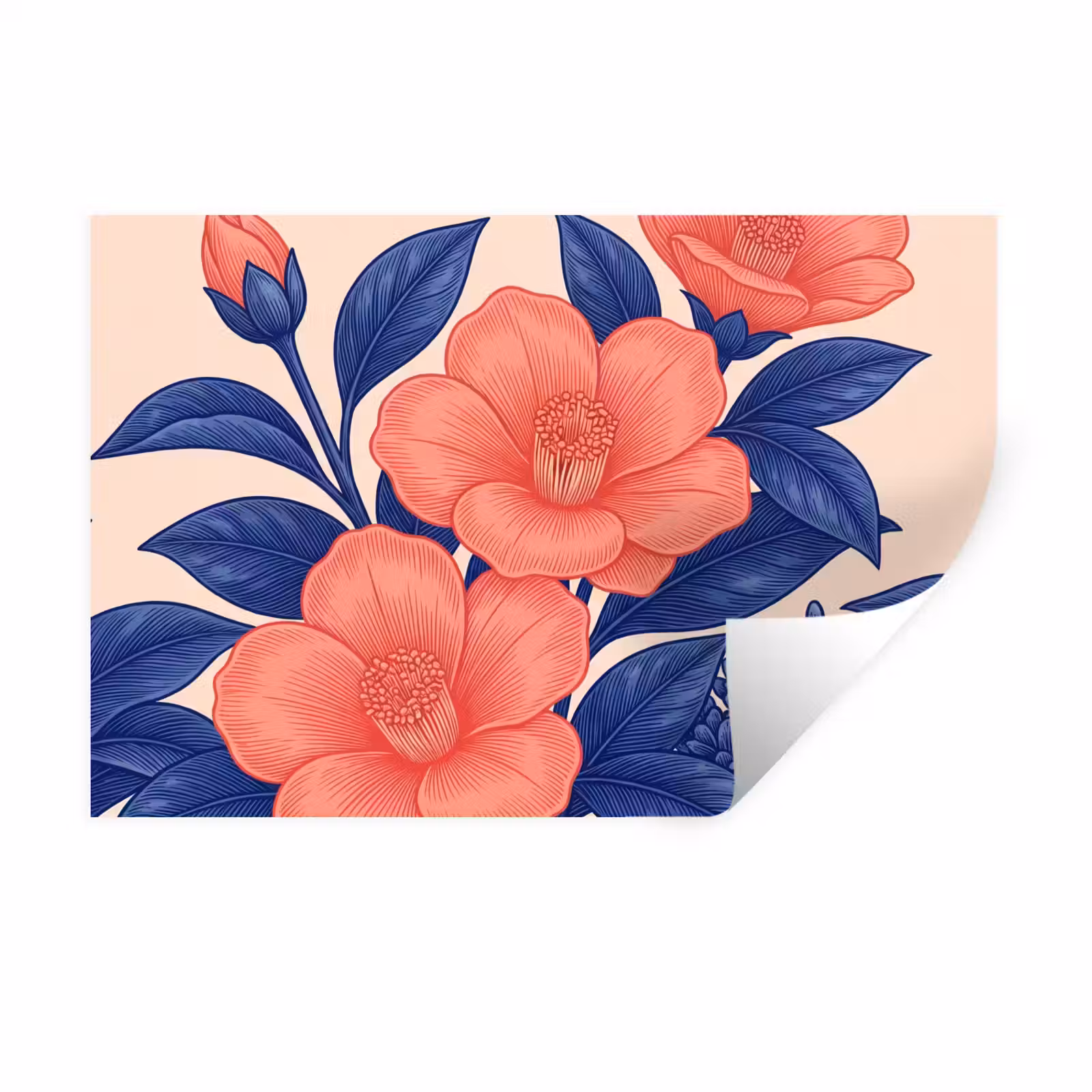 Wandtattoo – Blüten – Blätter – Botanik - Bloemen - Bladeren - Botanisch Muursticker klein