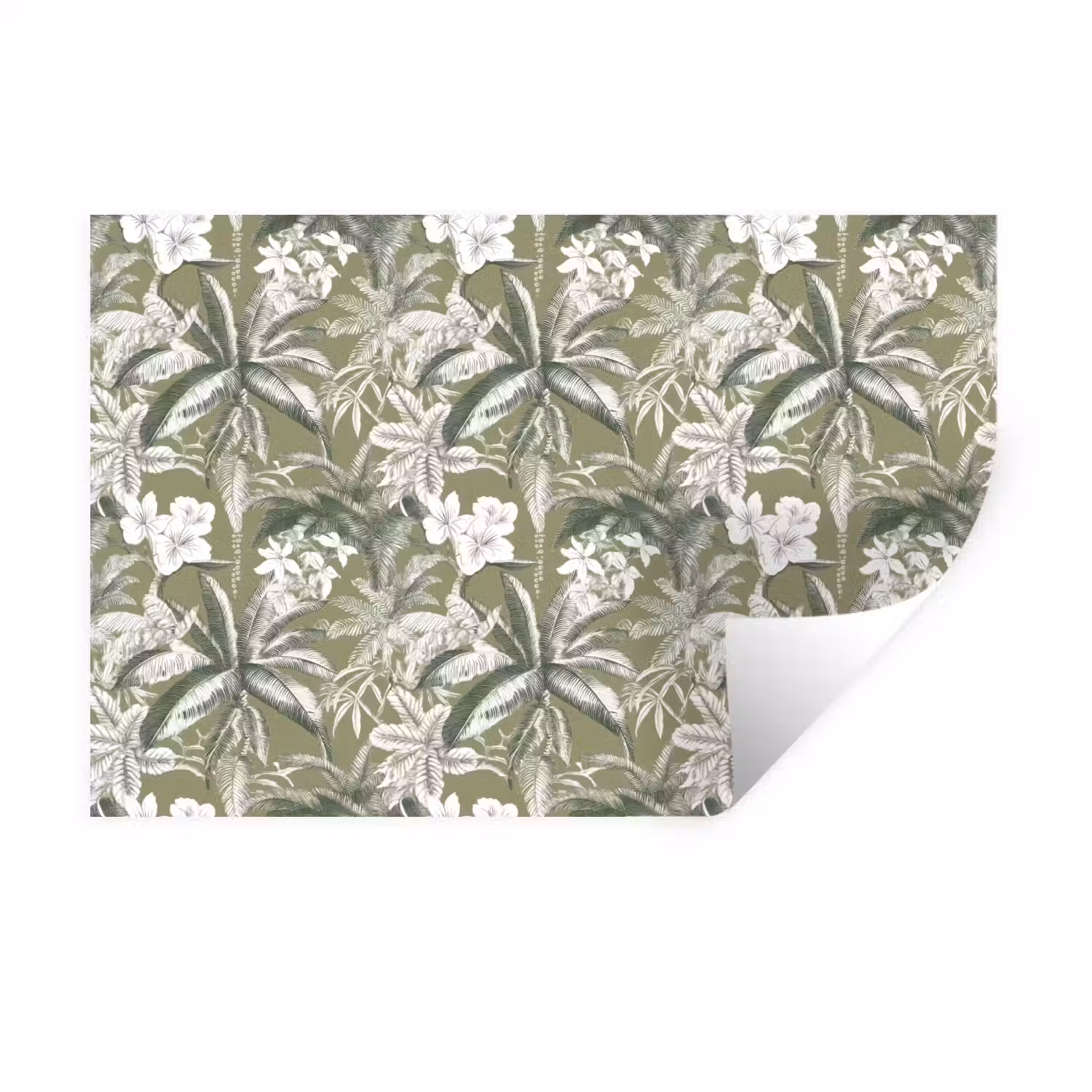 Botanisch - Bloemen - Groen Muursticker klein 286 -3d