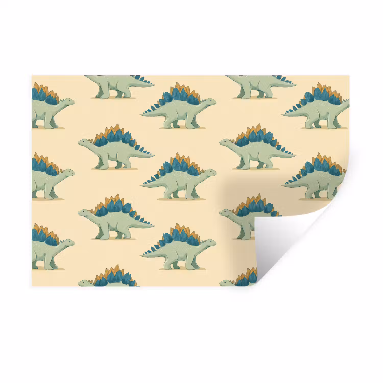 Dino - Patroon - Groen Muursticker klein 286 -3d