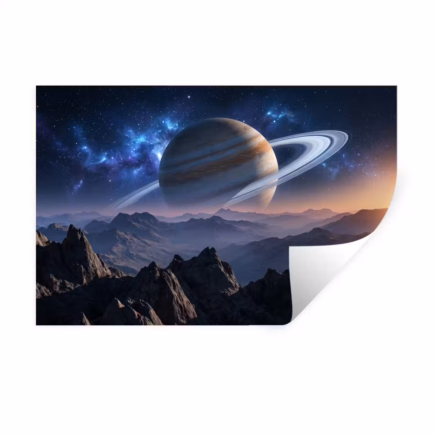 Fantasy - Kosmos - Landschap Muursticker klein -3d