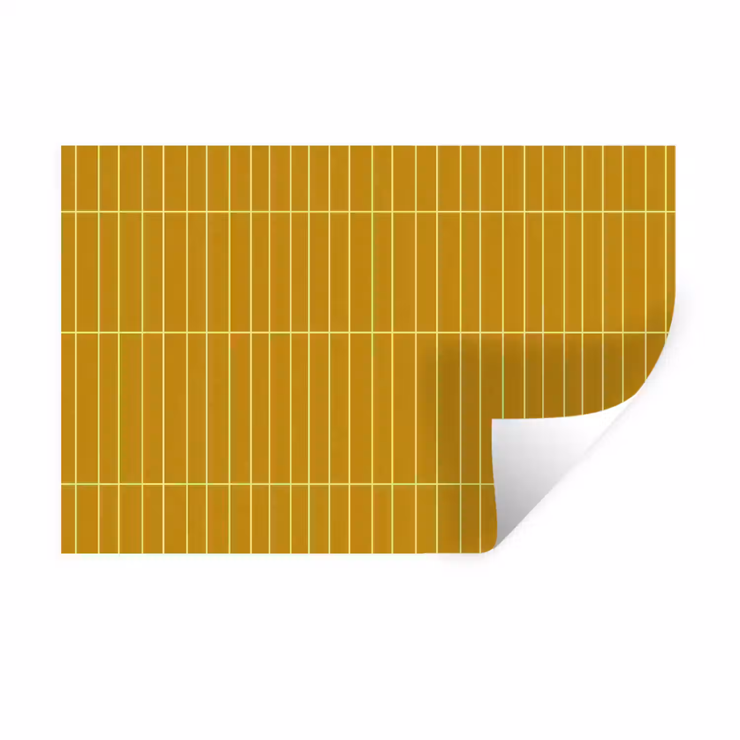 Tegels - Verticaal - Mosterdgeel Muursticker klein 286 -3d