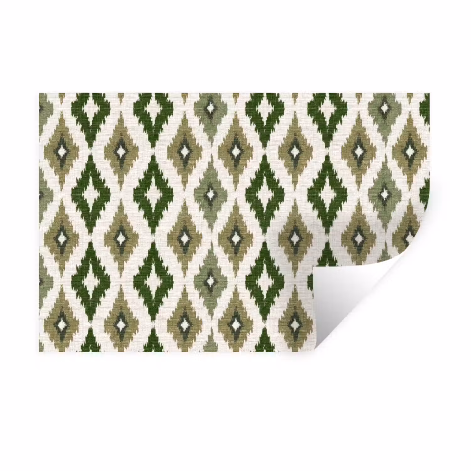 Geografisch - Ruitmotief - Groen Muursticker klein 286 -3d