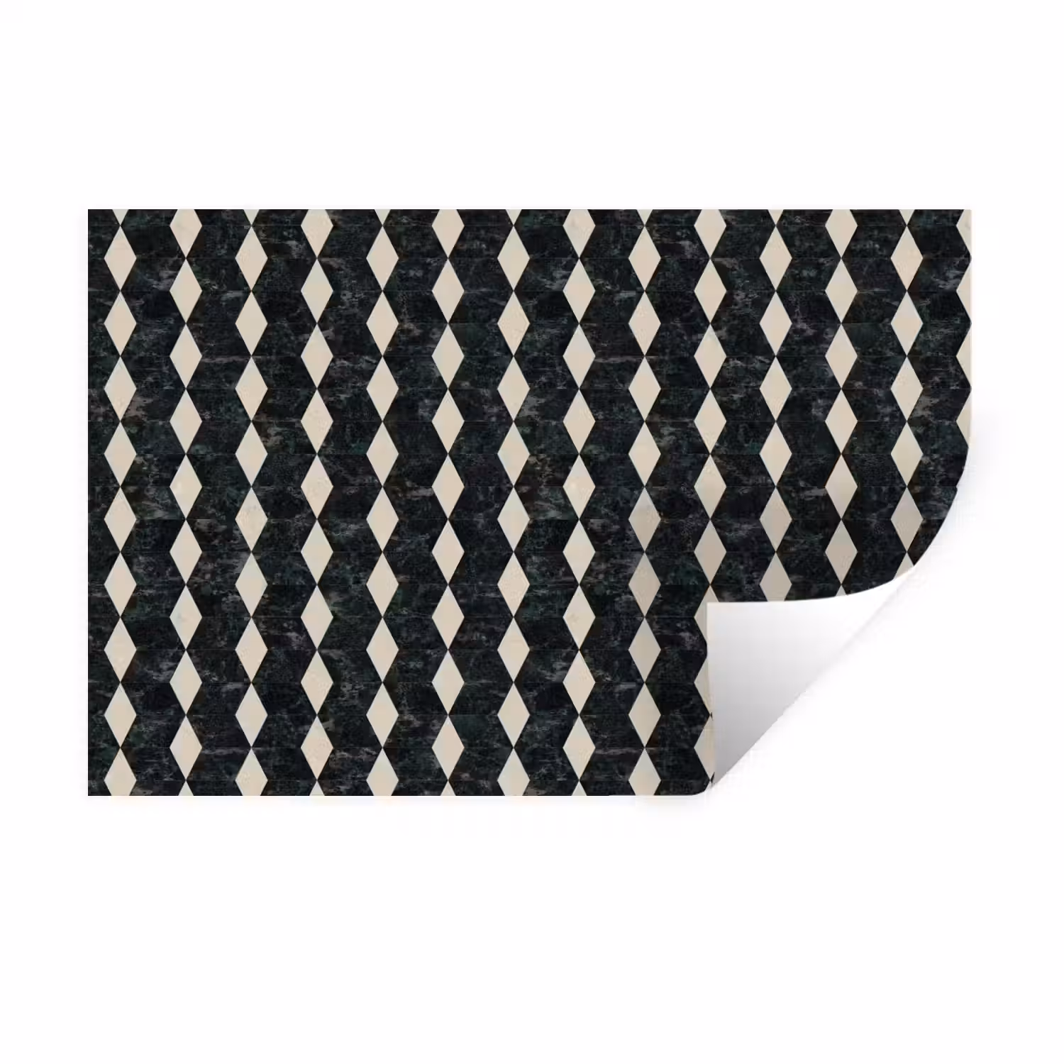 Geometrisch - Patroon - Marmer - Groen Muursticker klein 286 -3d
