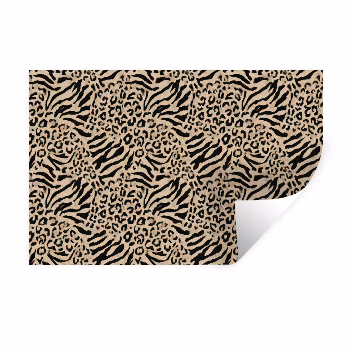 Giraf - Zebra - Motief - Bruin Muursticker klein 286 -3d