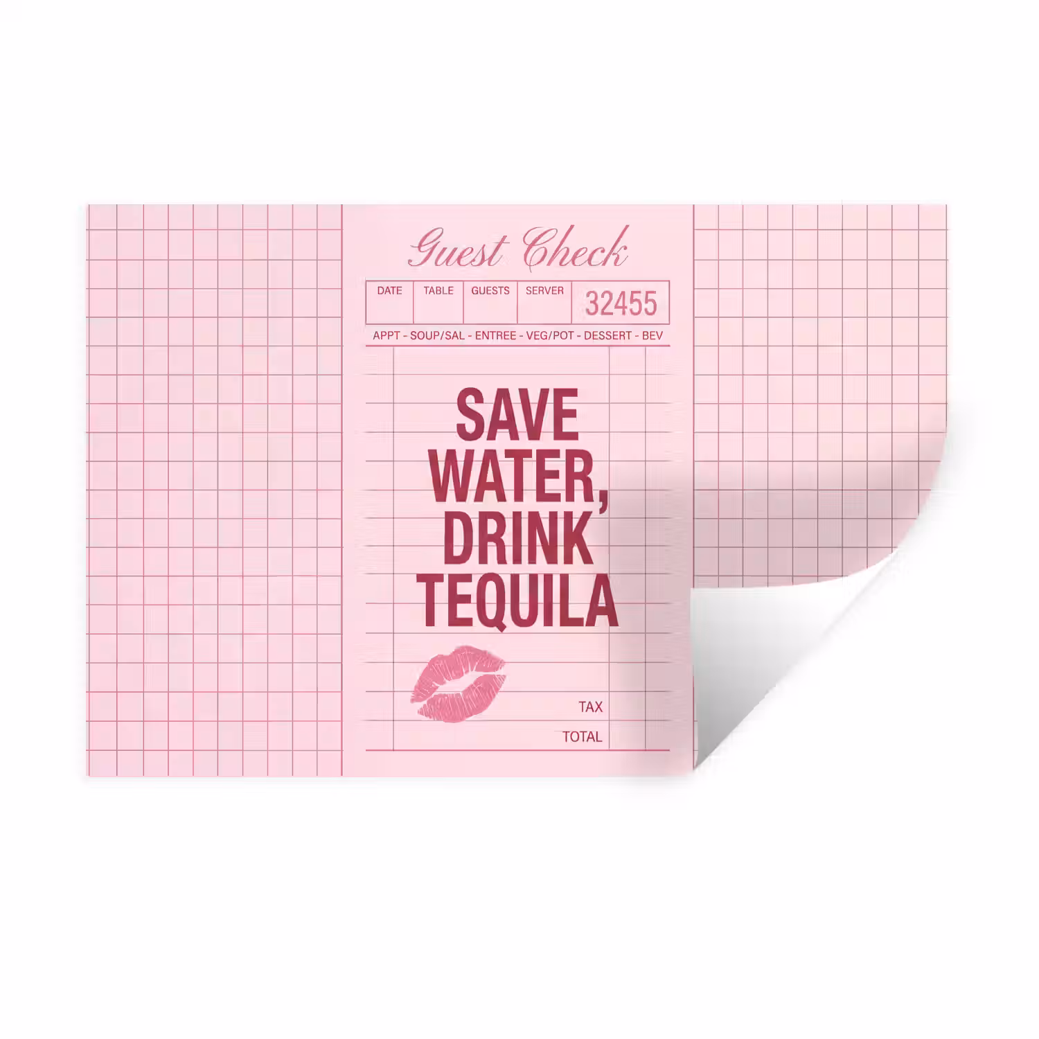 Humor - Drank - Tekst - Roze Muursticker klein -3d