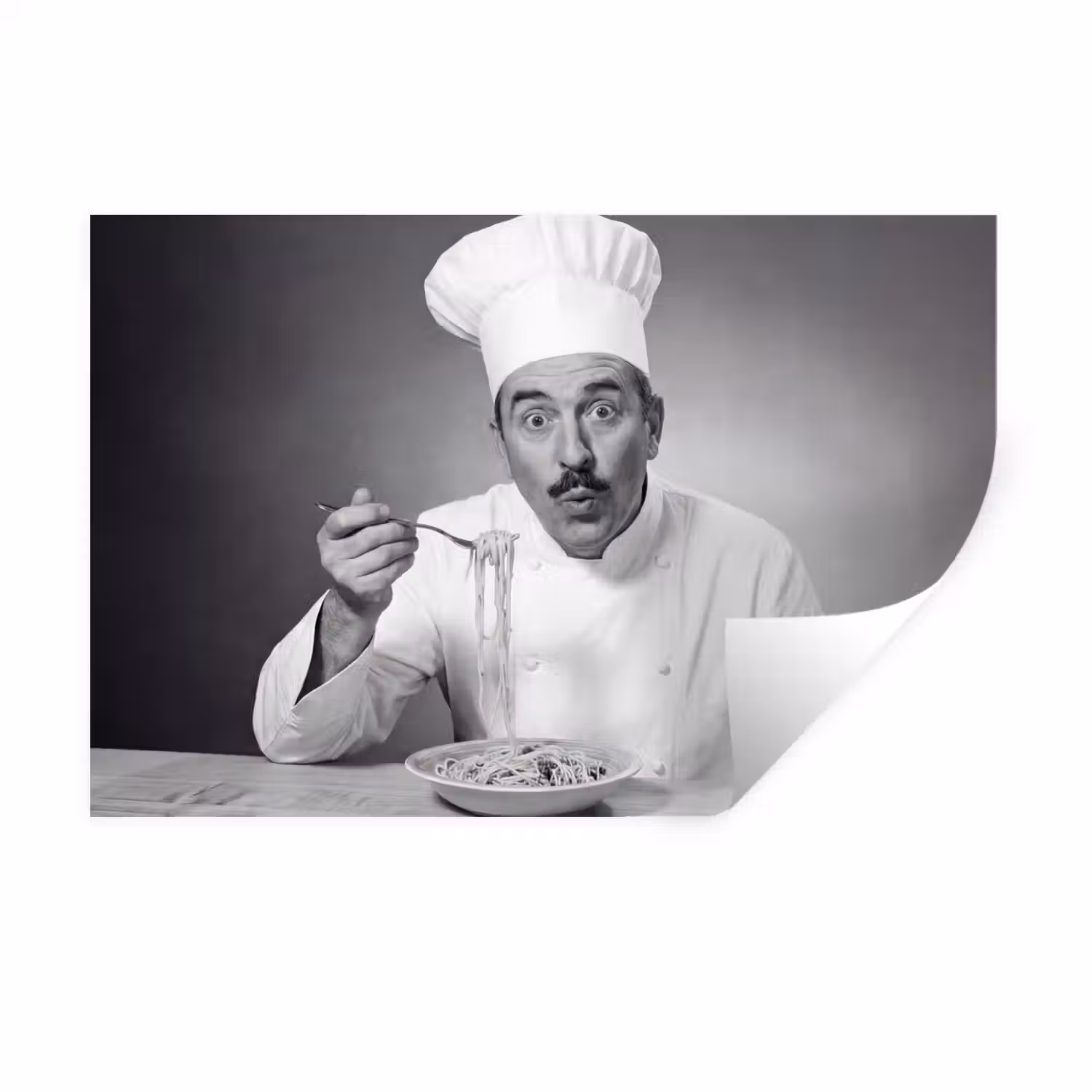 Chef - Spaghetti - Pasta Muursticker klein -3d