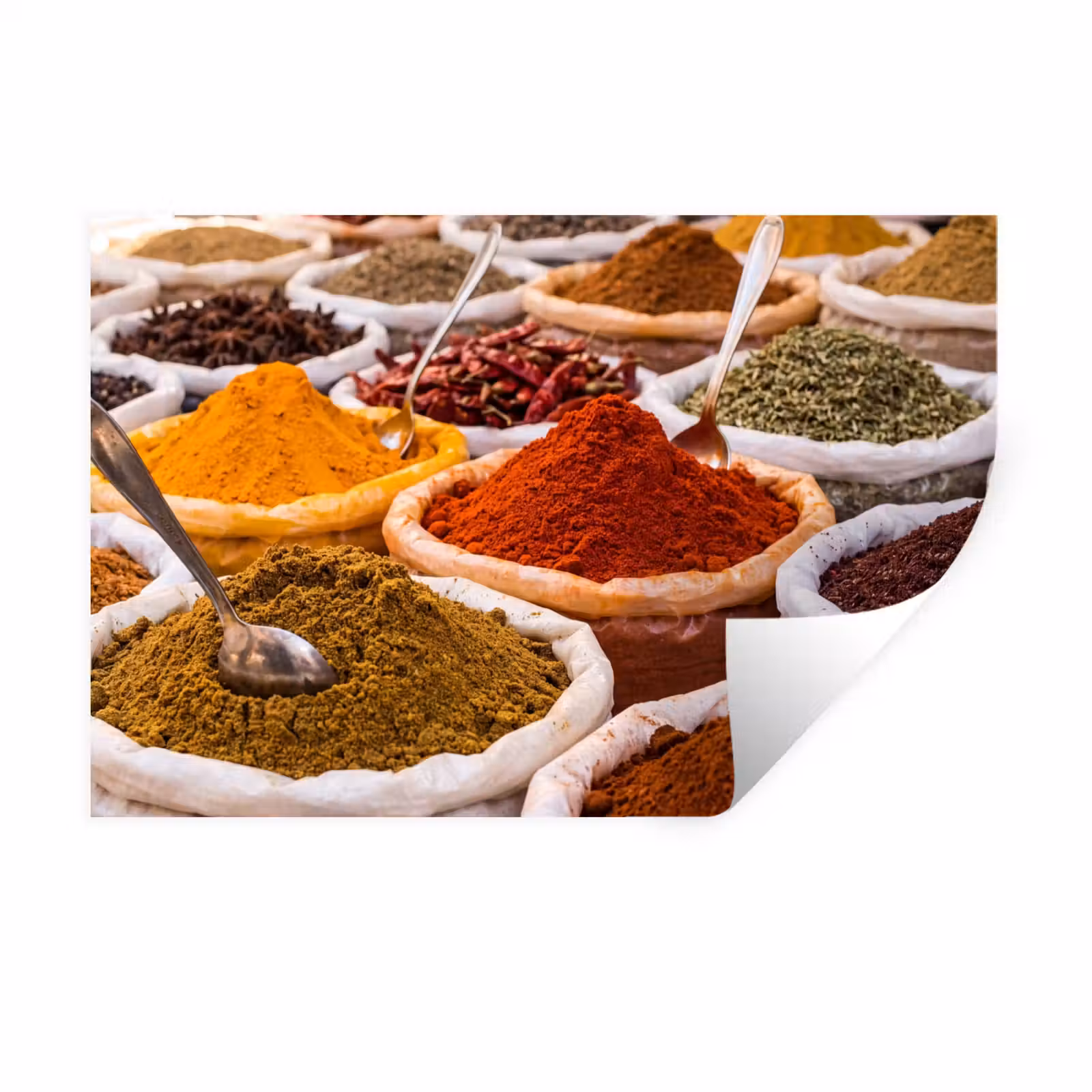 Wandtattoo – Kräuter – Markt – Essen - Kruiden - Markt - Eten Muursticker klein