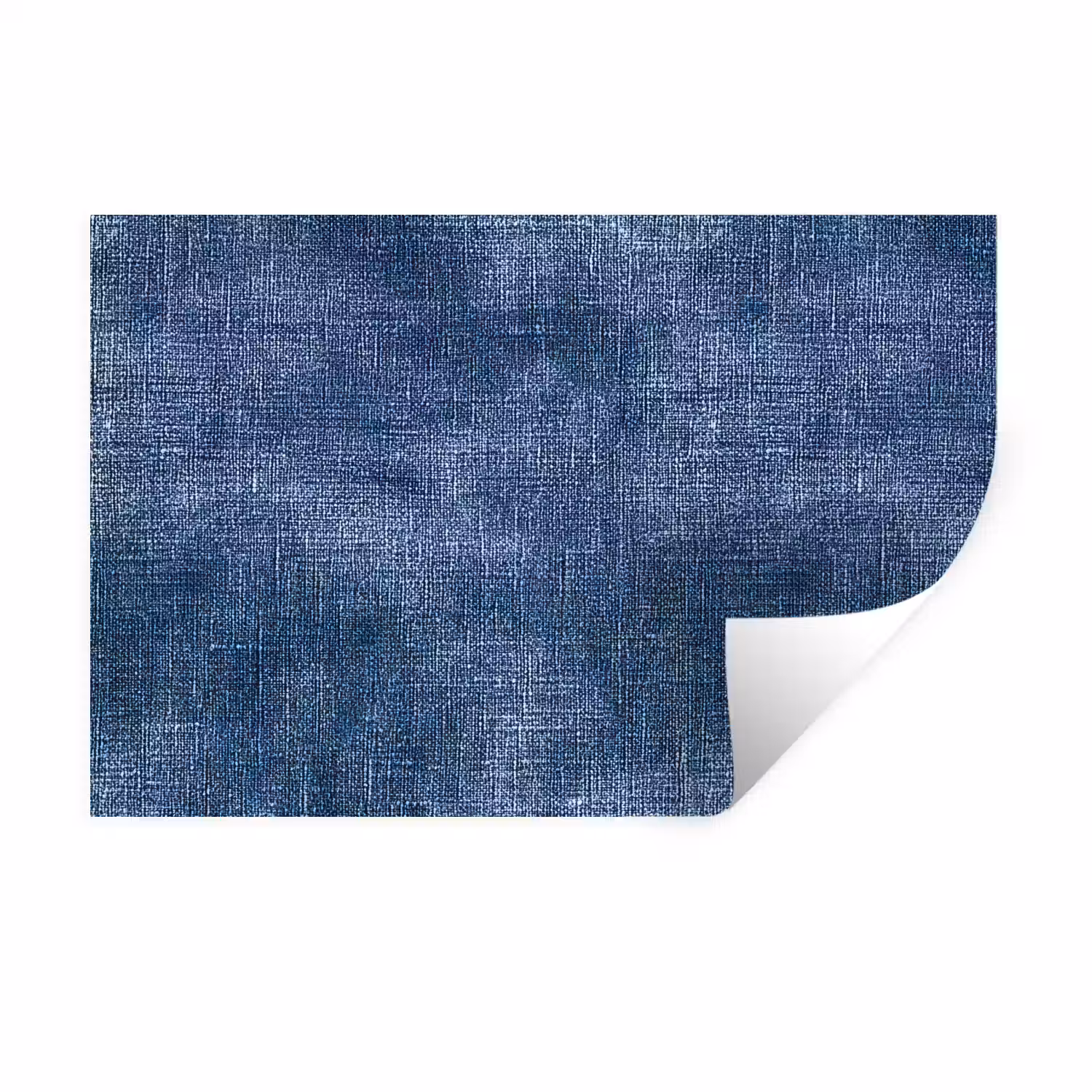 Linnen - Textuur - Patroon - Denim - Rustiek Muursticker klein 286 -3d