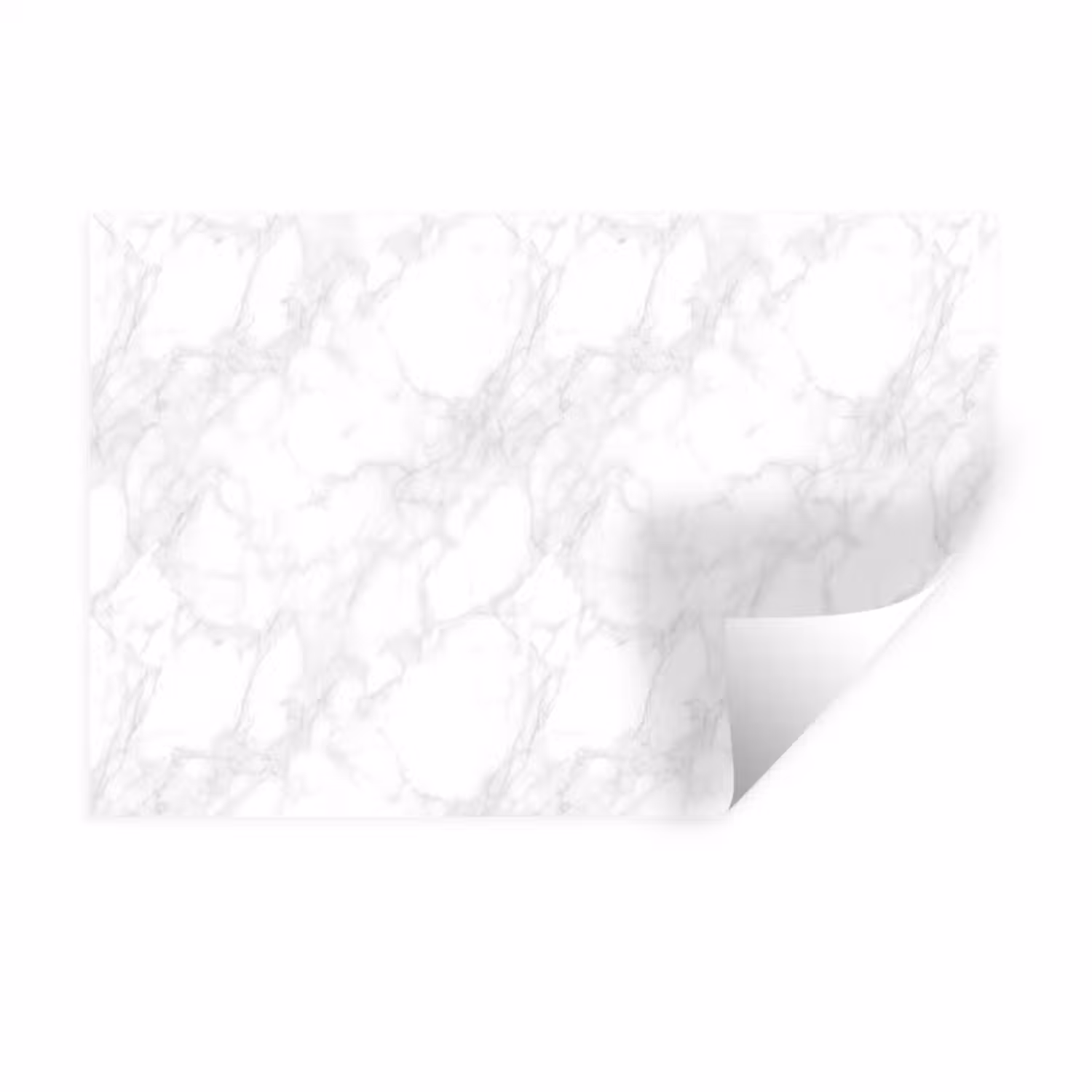 Minimalistisch - Wit - Grijze aders Muursticker klein 286 -3d