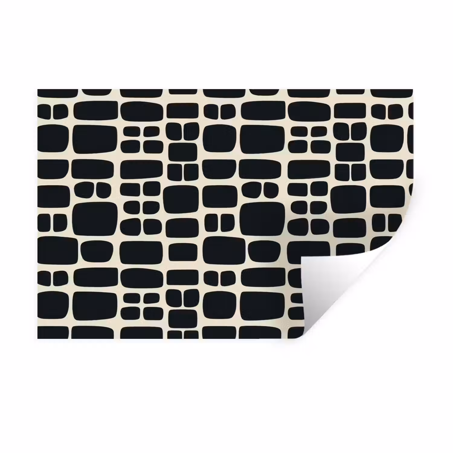 Modern - Organisch - Zwart Muursticker klein 286 -3d