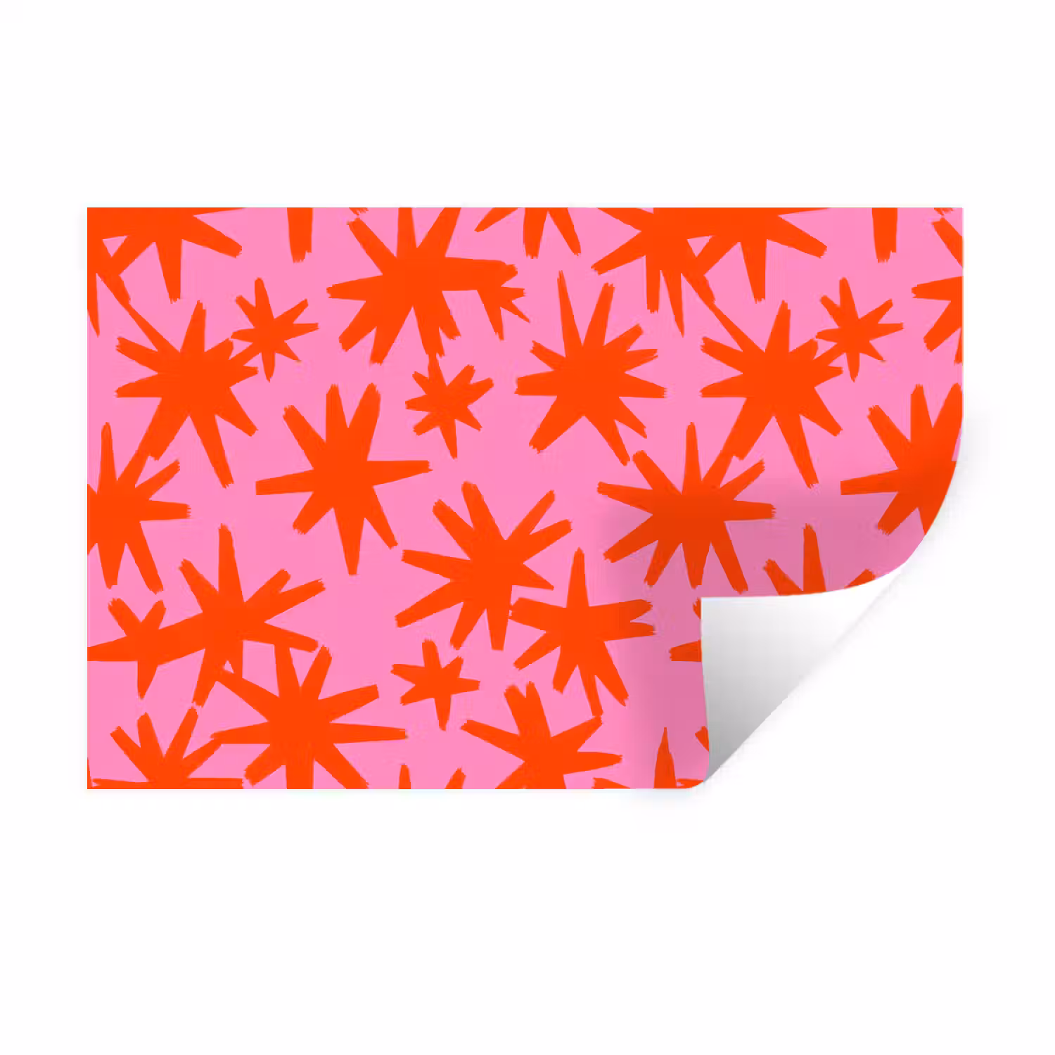 Modern - Sterren - Roze Muursticker klein 286 -3d
