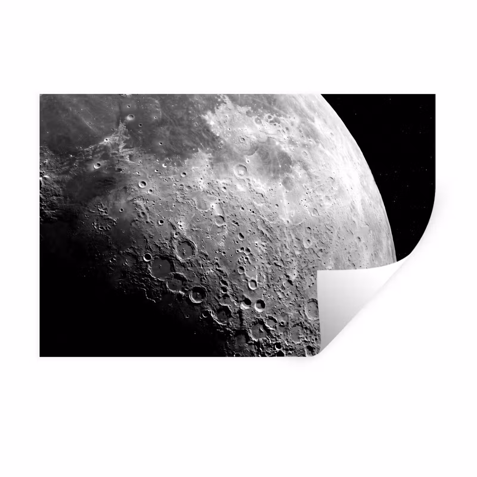 Wandtattoo – Mond – Krater – Weltraum - Maan - Kraters - Ruimte Muursticker klein