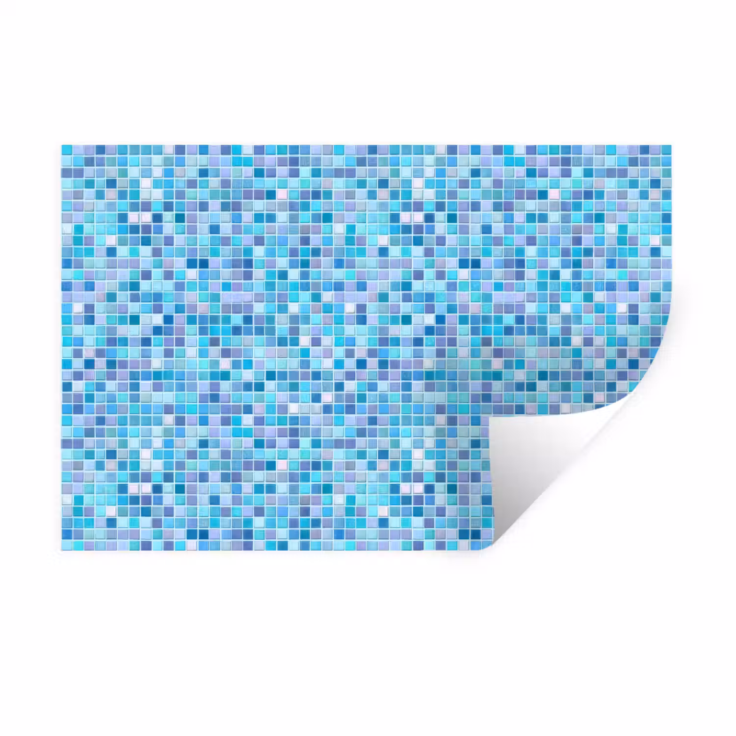 Mozaïek - Patroon - Turquoise Muursticker klein 286 -3d