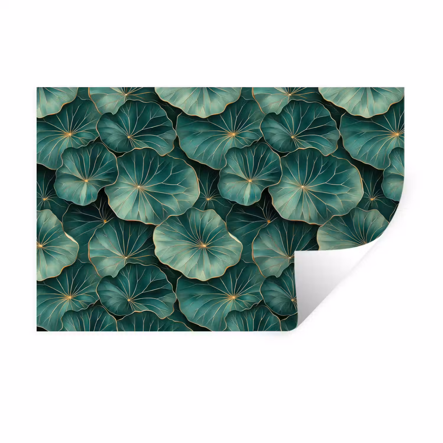 Patroon - Bladeren - Groen Muursticker klein 286 -3d