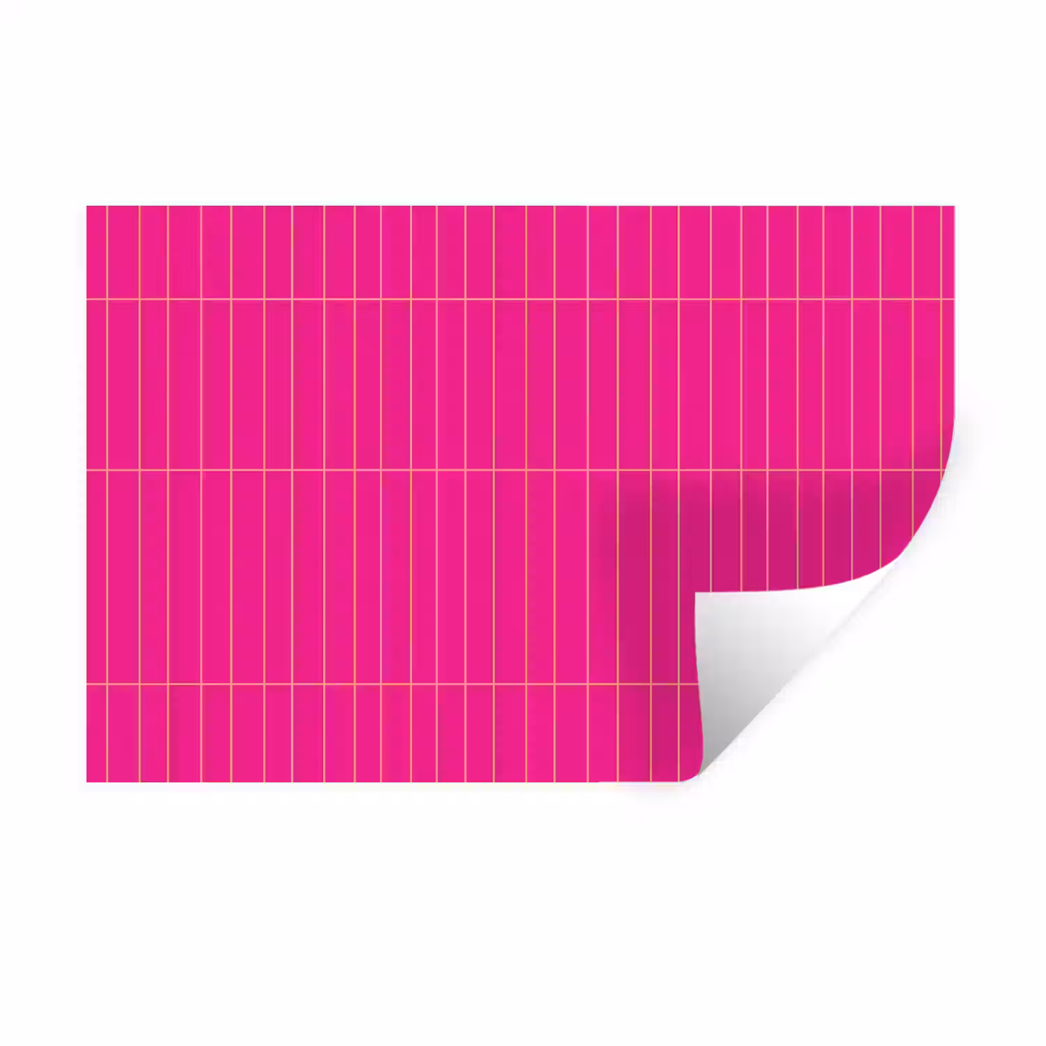 Patroon - Tegel - Magenta - Roze Muursticker klein 286 -3d