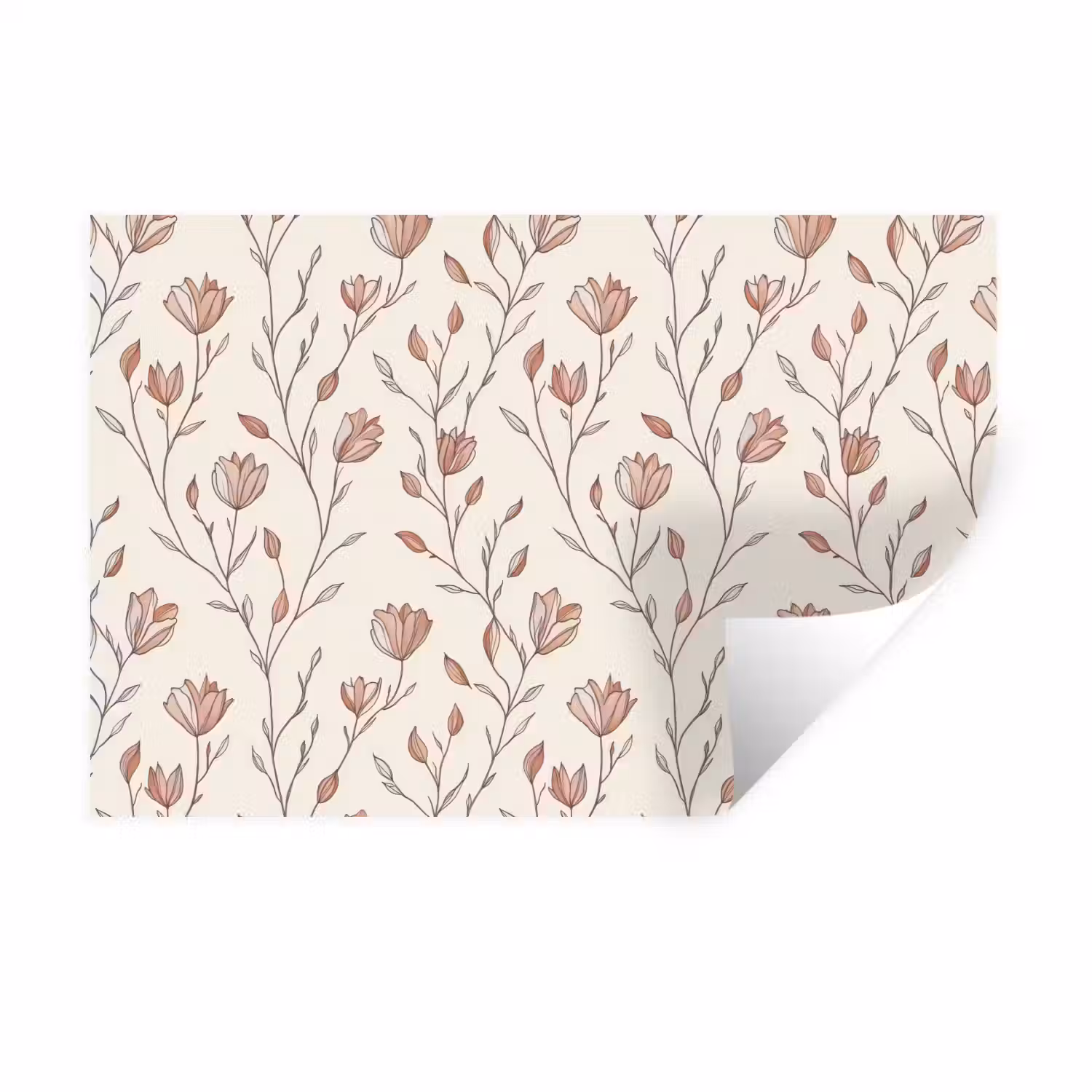 Patroon - Klassiek - Roze Muursticker klein 286 -3d