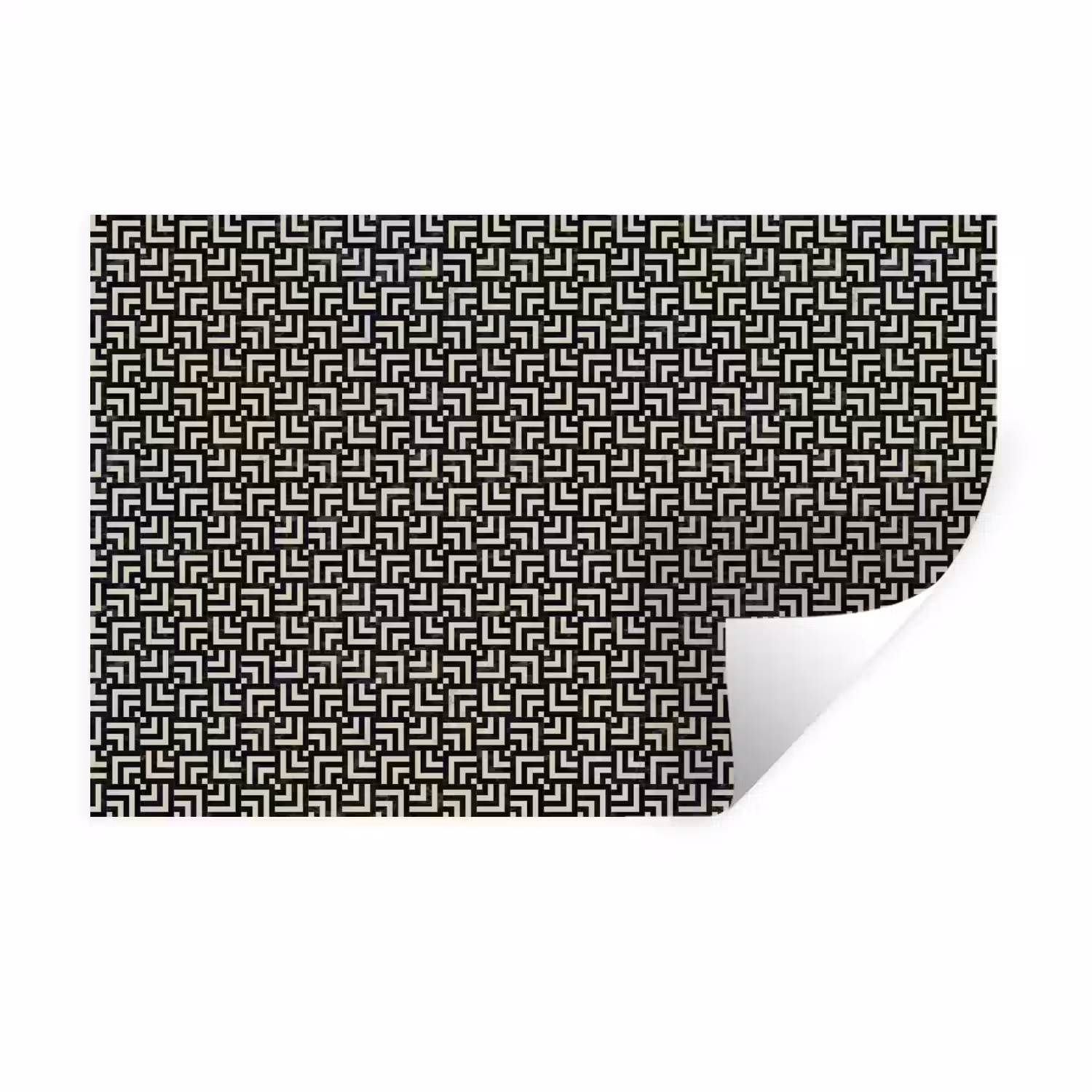 Patroon - Marmer - Zwart Muursticker klein 286 -3d