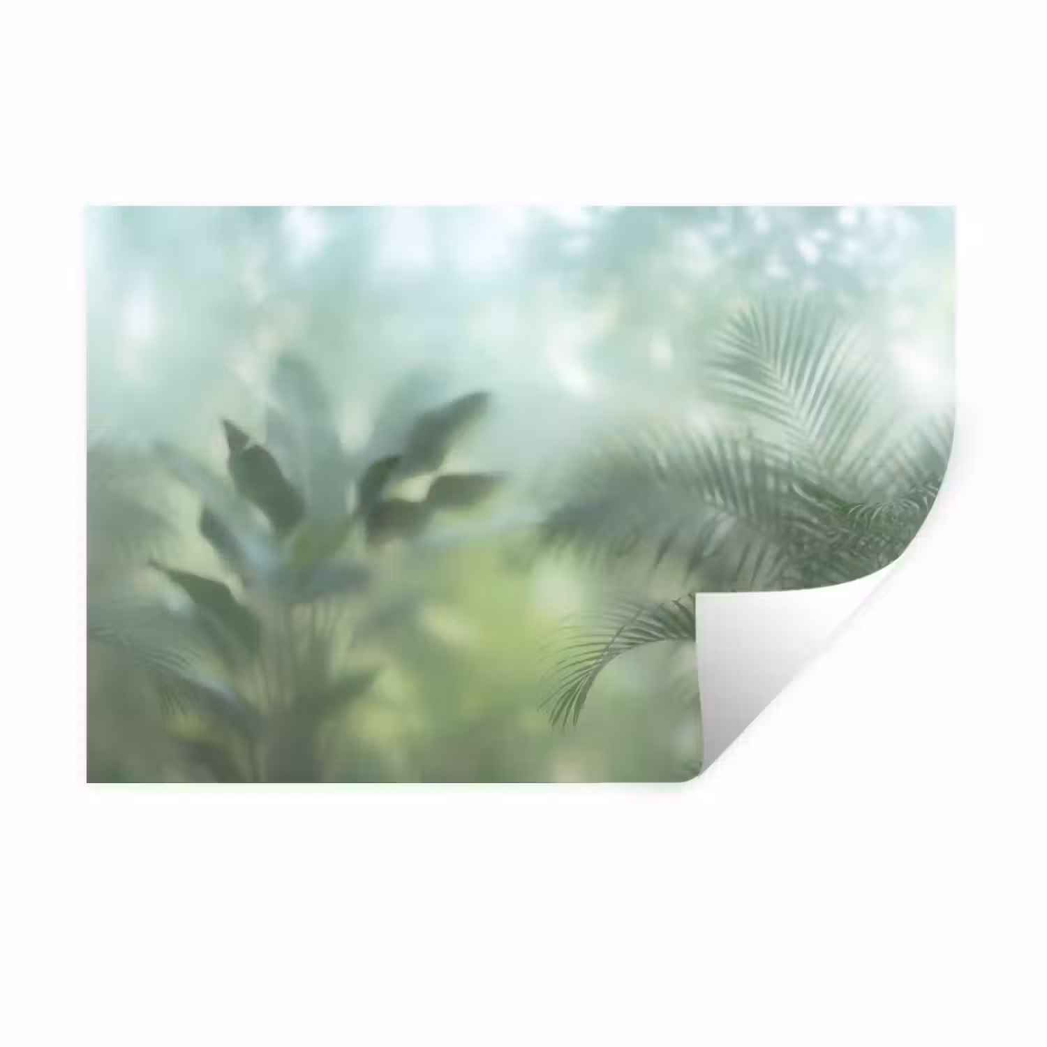 Natuur - Vervaagd - Groen - Abstract - Modern Muursticker klein -3d