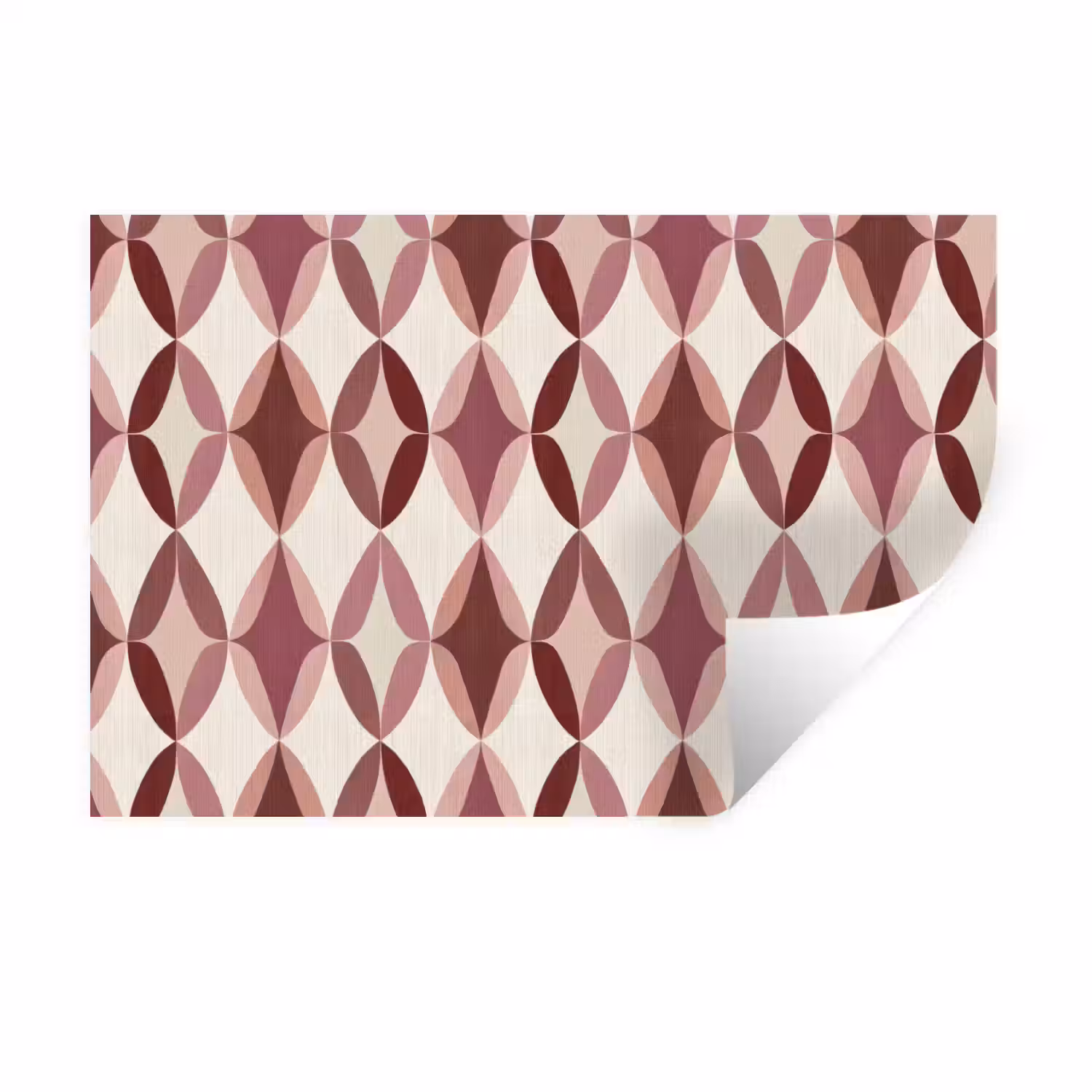 Ovaal - Textuur - Roze Muursticker klein 286 -3d