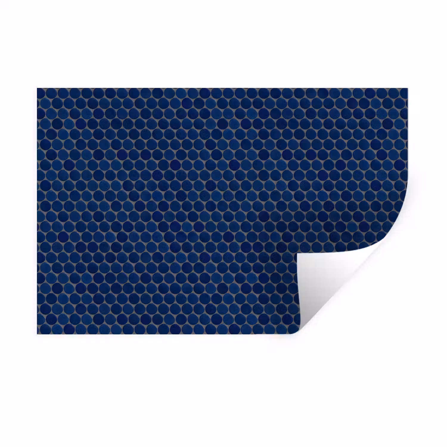 Penny - Mozaïek - Donkerblauw Muursticker klein 286 -3d