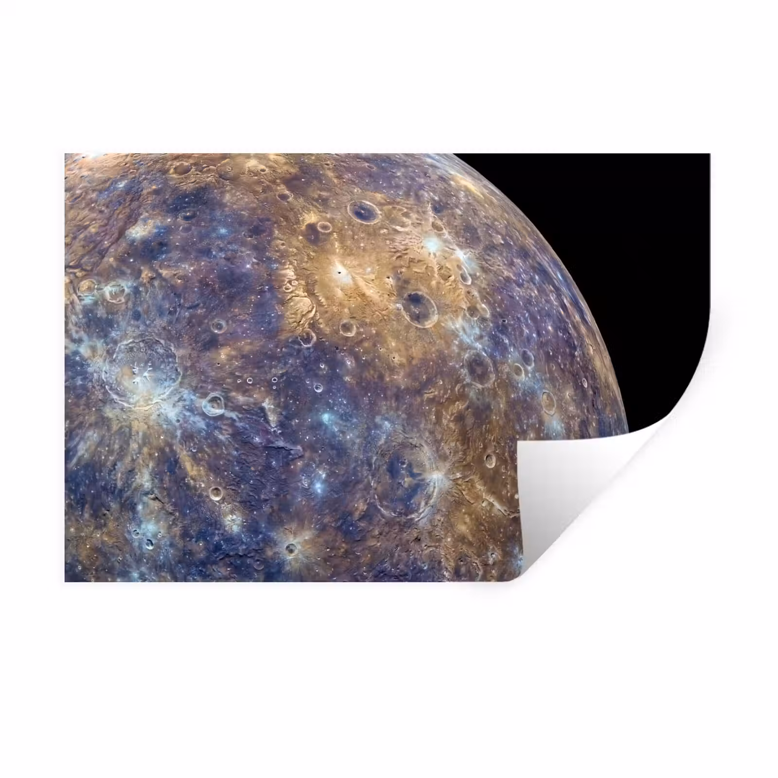 Wandtattoo – Planet – Krater – Weltraum - Planeet - Kraters - Ruimte Muursticker klein