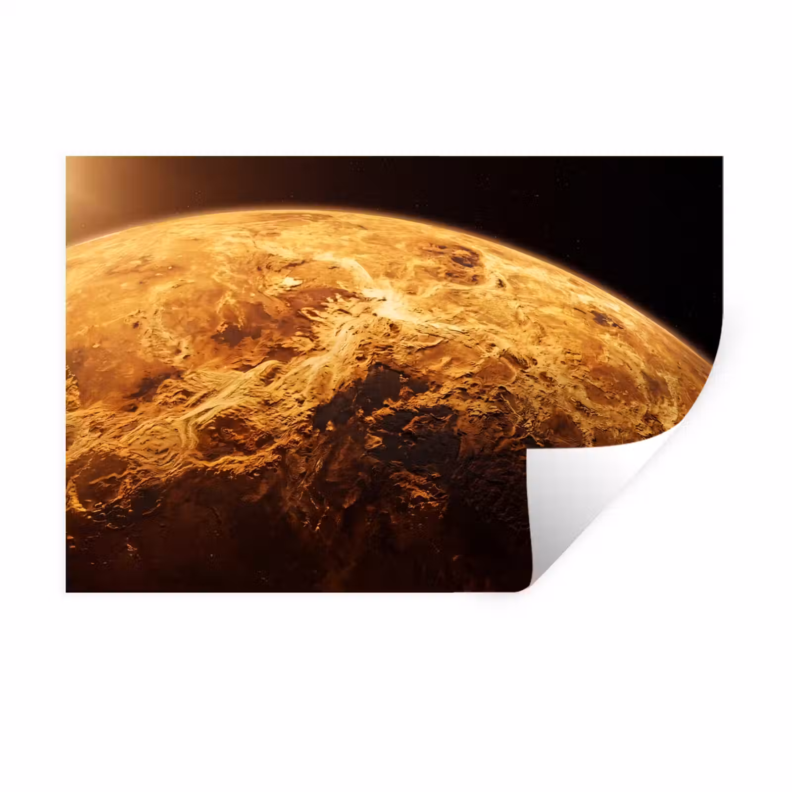 Wandtattoo – Planet – Weltraum – Orange - Planeet - Ruimte - Oranje Muursticker klein
