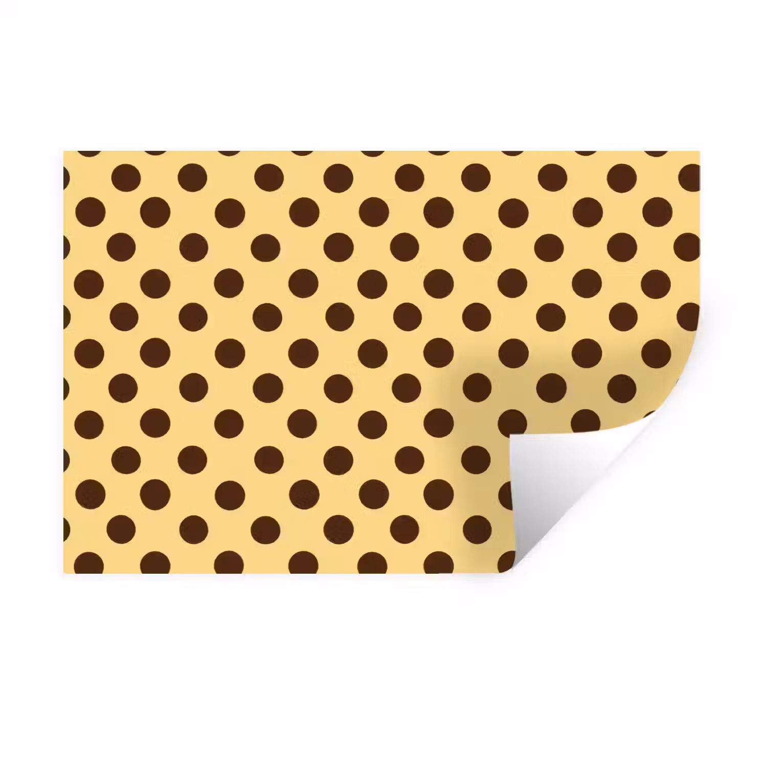 Polka Dot - Stippen - Retro - Geel - Bruin Muursticker klein 286 -3d