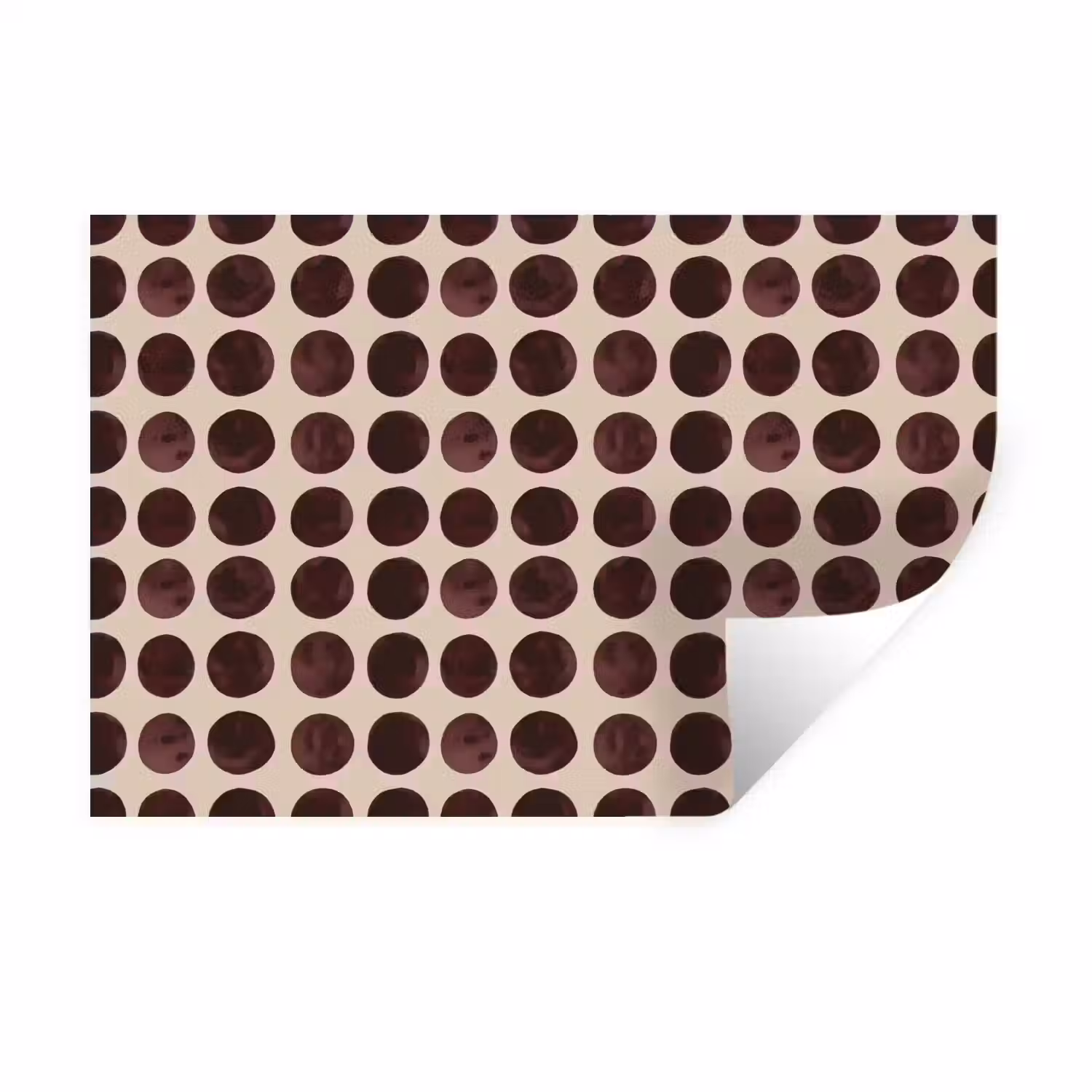 Stippen - Patroon - Bruin Muursticker klein 286 -3d