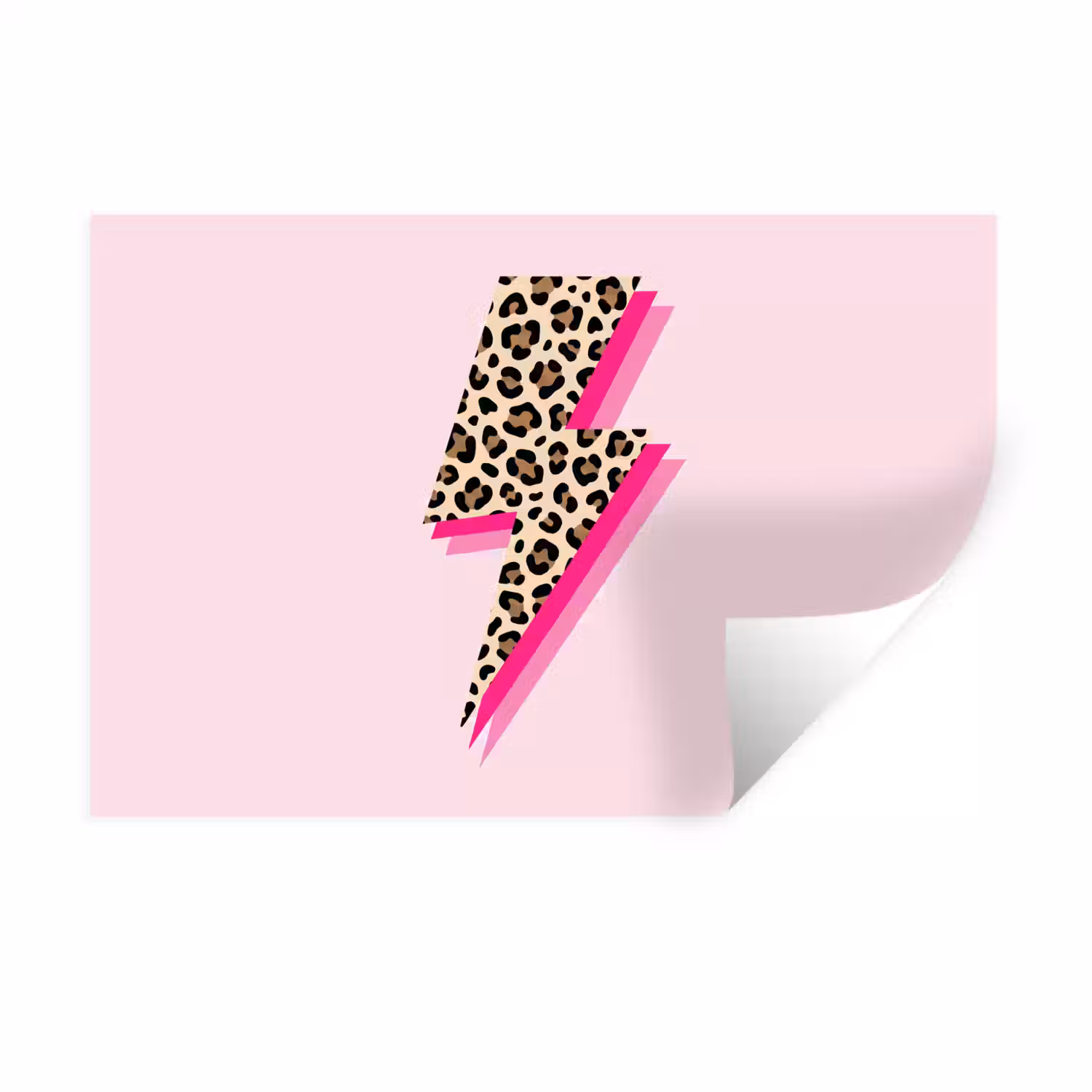 Stippen - Roze - Bliksem Muursticker klein -3d