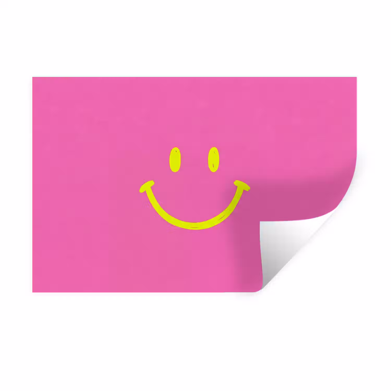 Smiley - Vrolijk - Roze Muursticker klein -3d