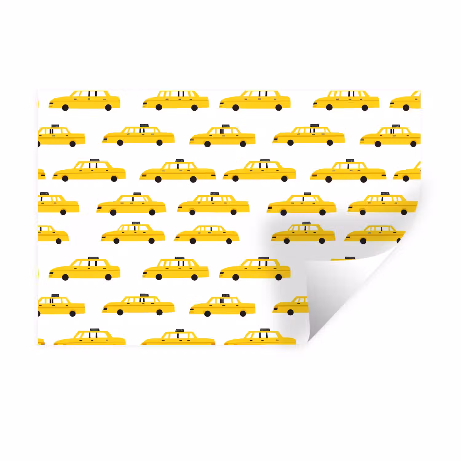 Taxi - Iconisch - Geel Muursticker klein 286 -3d