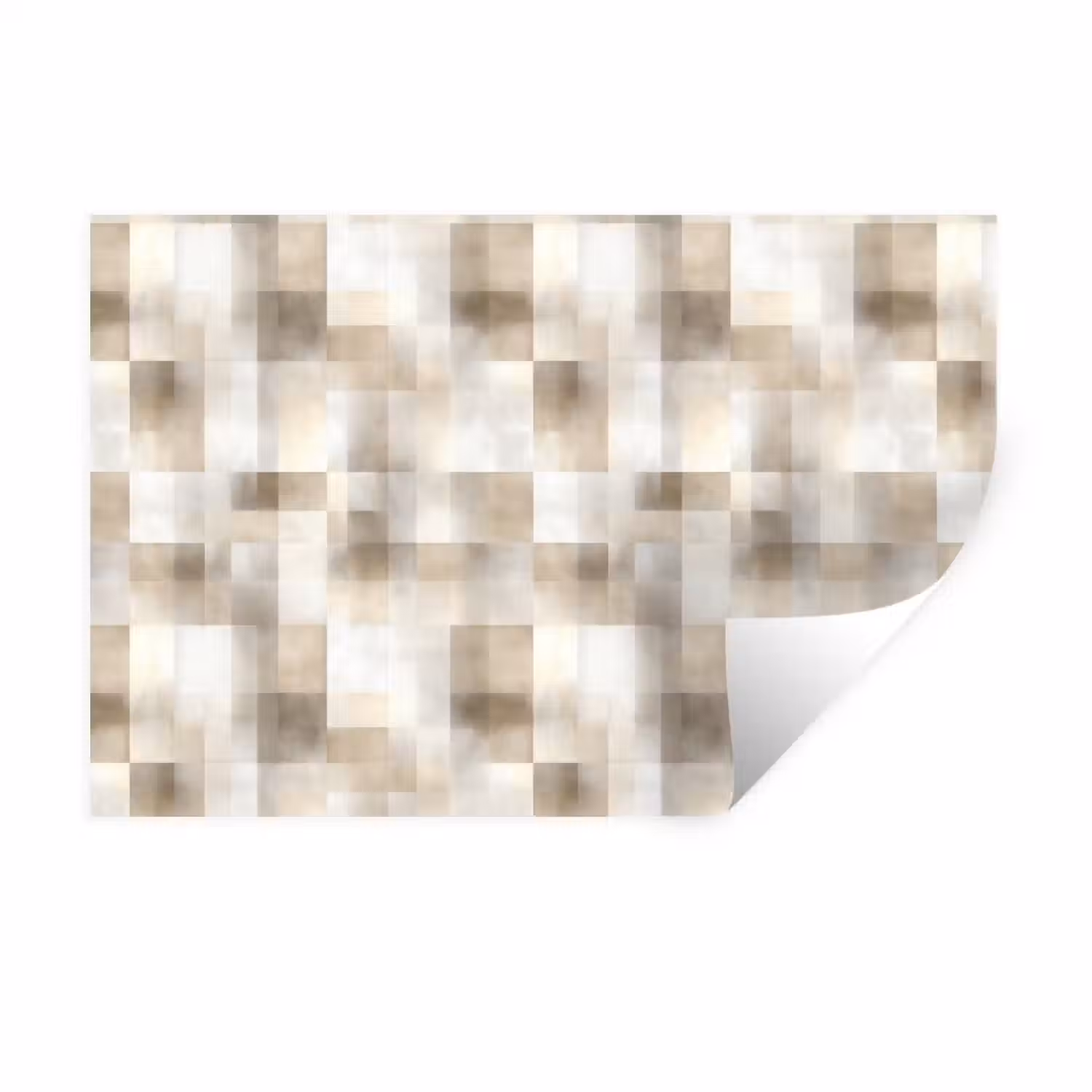 Textuur - Linnen - Beige Muursticker klein 286 -3d