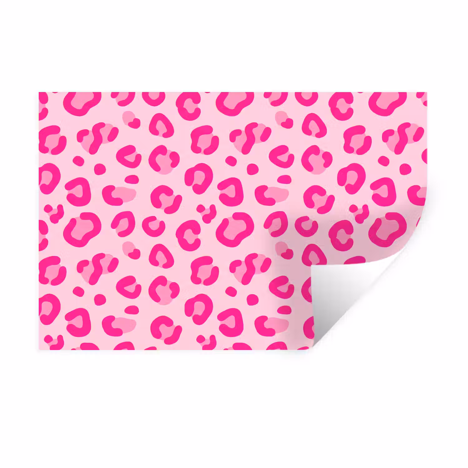Dierenprint - Patroon - Abstract - Modern - Roze Muursticker klein -3d