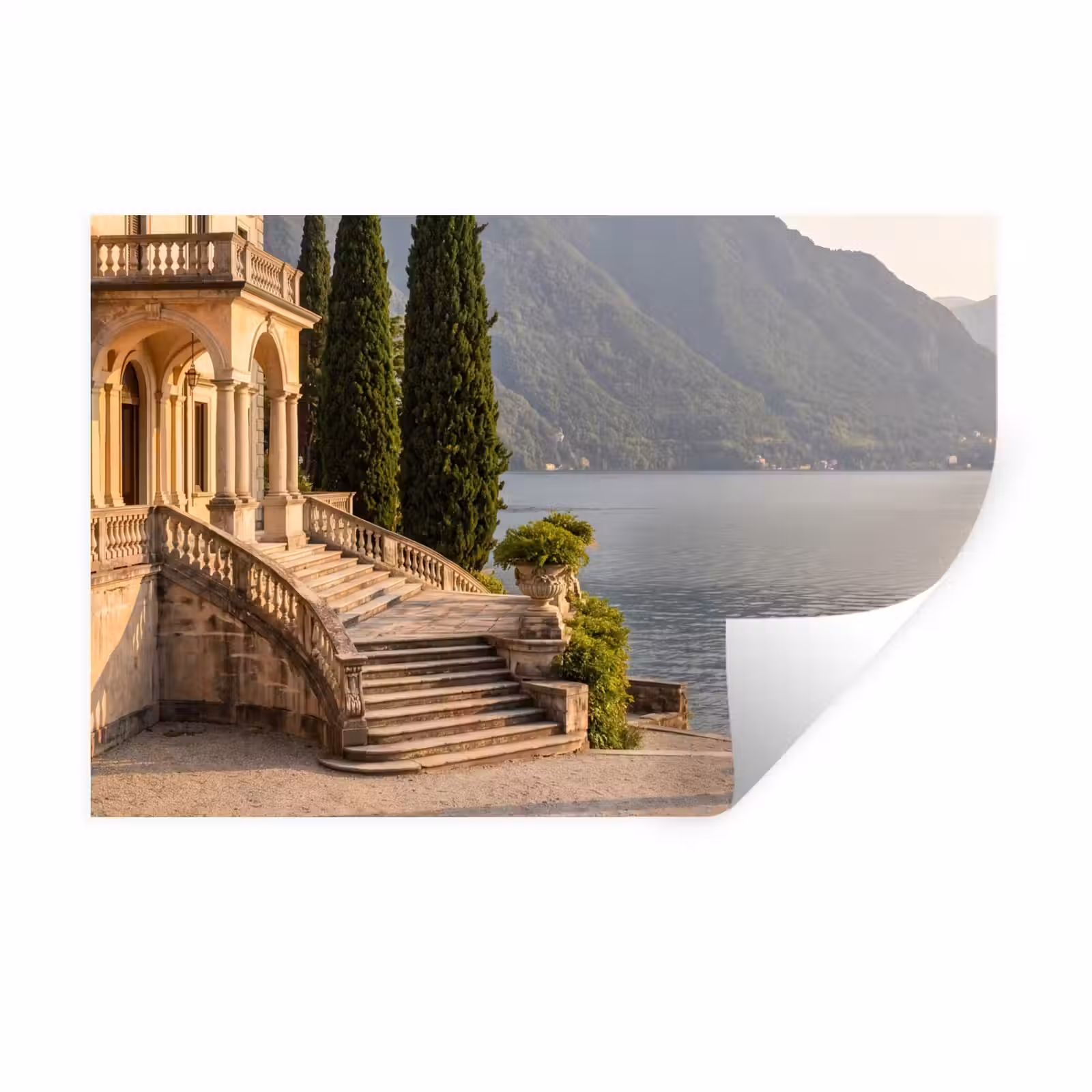 Wandtattoo – Villa – Wasser – Treppen - Villa - water -trappen Muursticker klein