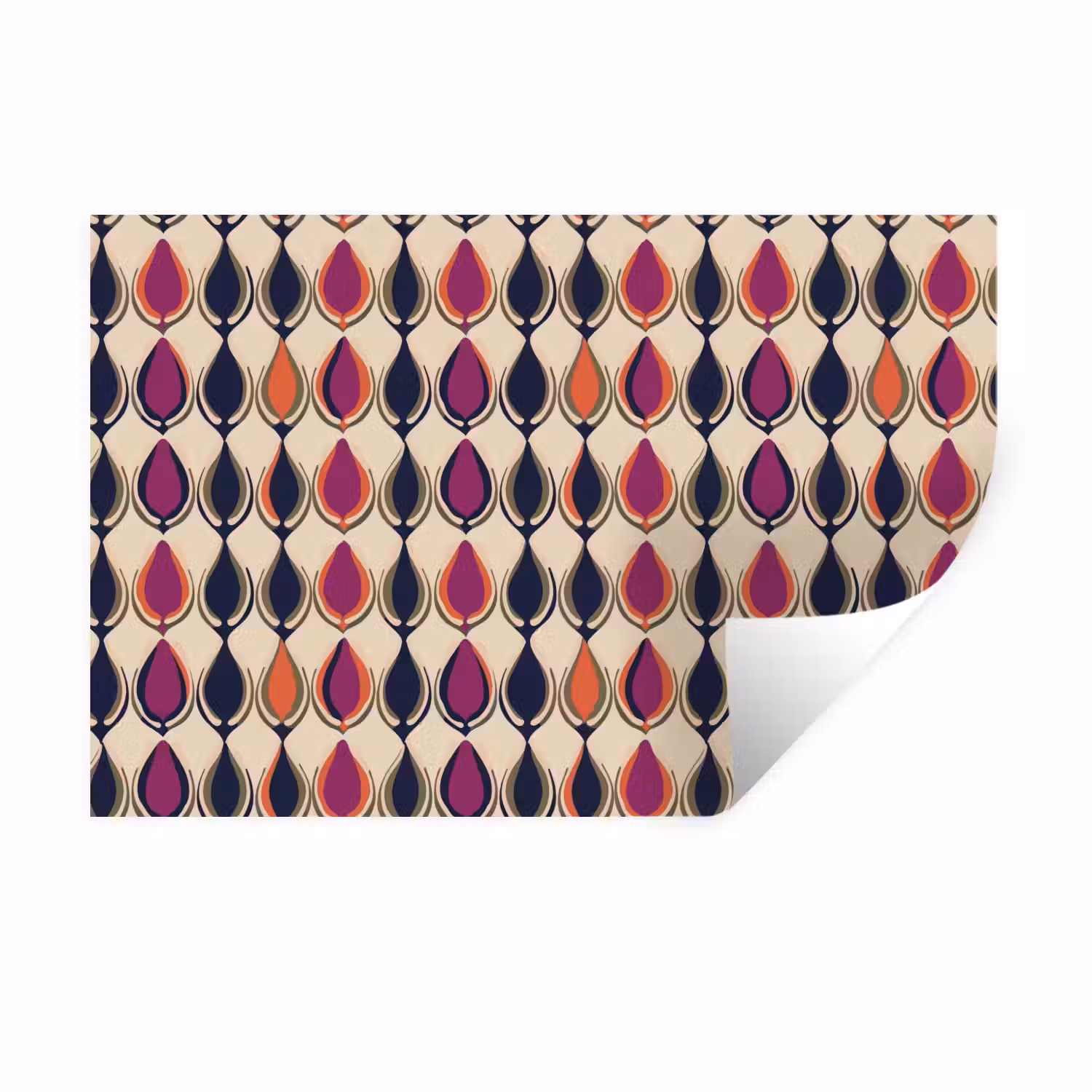 Vintage - Retro - Kleurrijk Muursticker klein 286 -3d