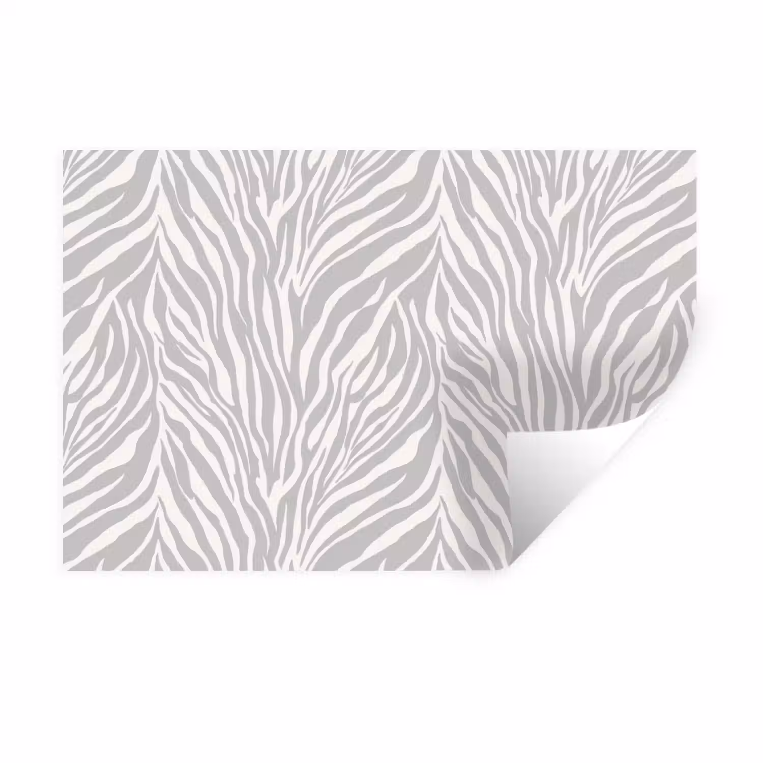 Zebra - Motief - Grijs Muursticker klein 286 -3d