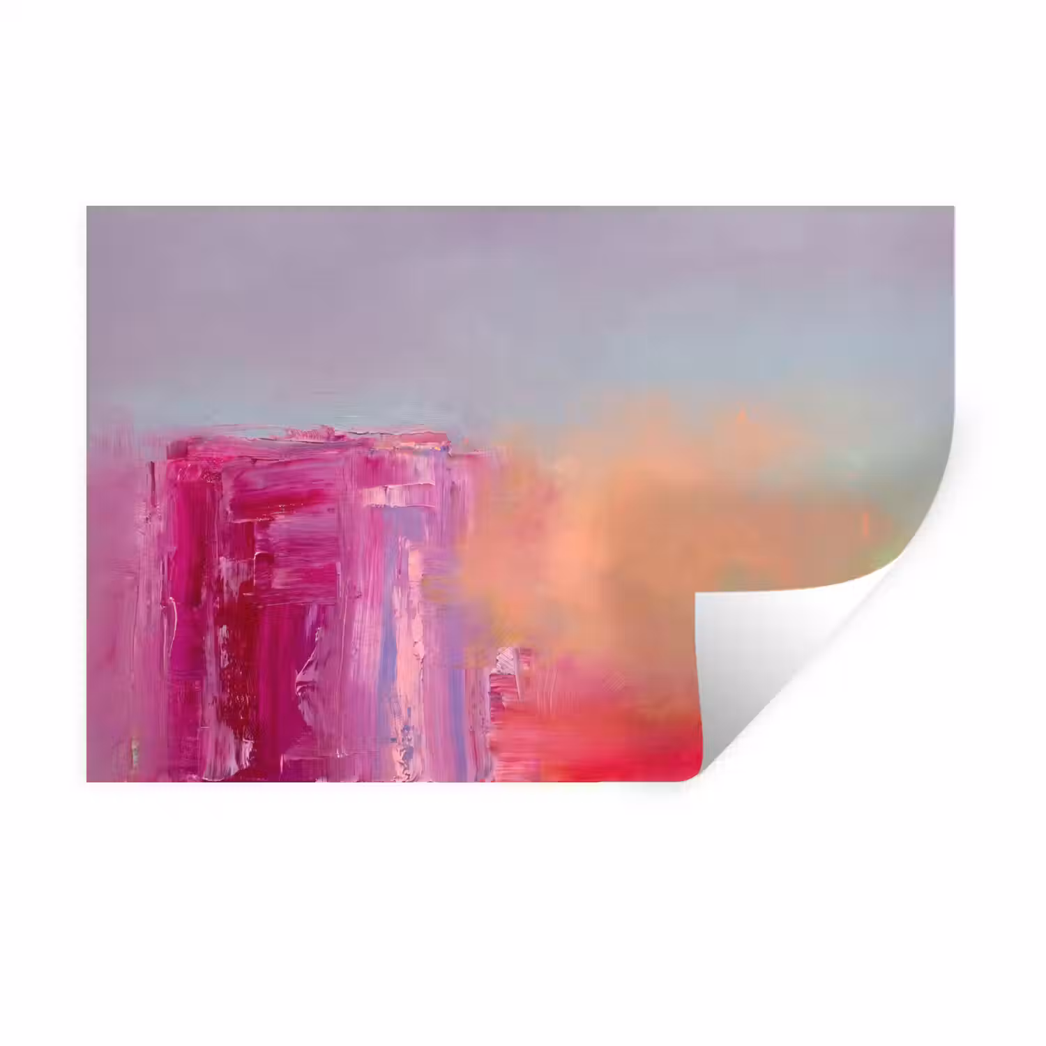 Abstract - Kleuren - Modern - Roze Muursticker klein -3d