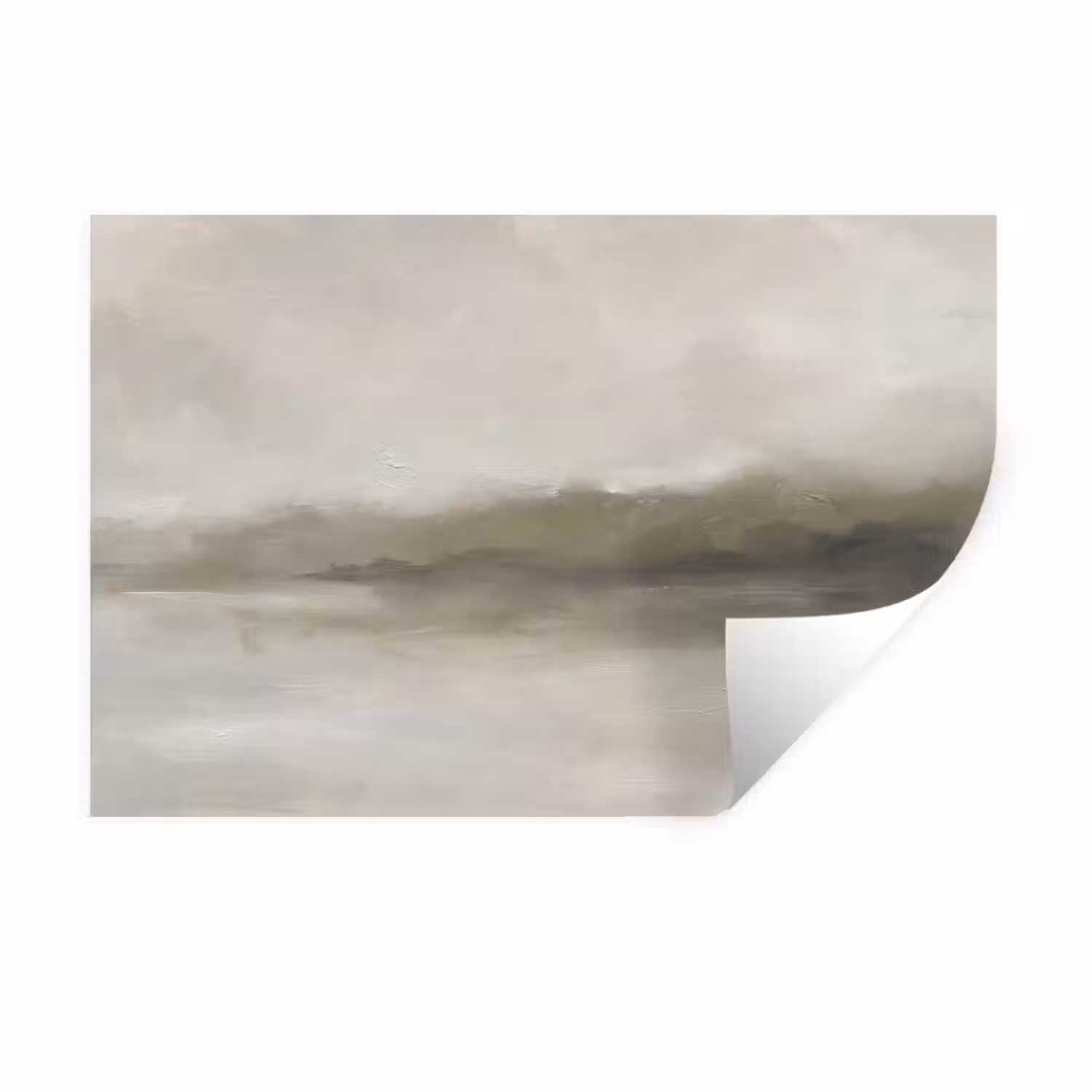 Abstract - Landschap - Nevel - Modern - Grijs Muursticker klein -3d