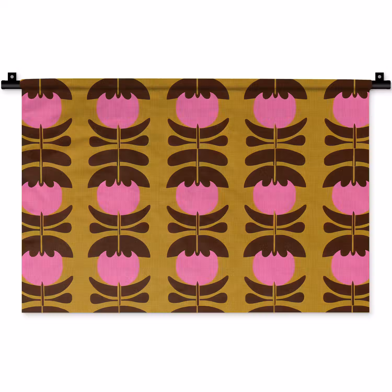 Abstract - Bloemen - Roze Wandkleed katoen klein 269 -zz3d