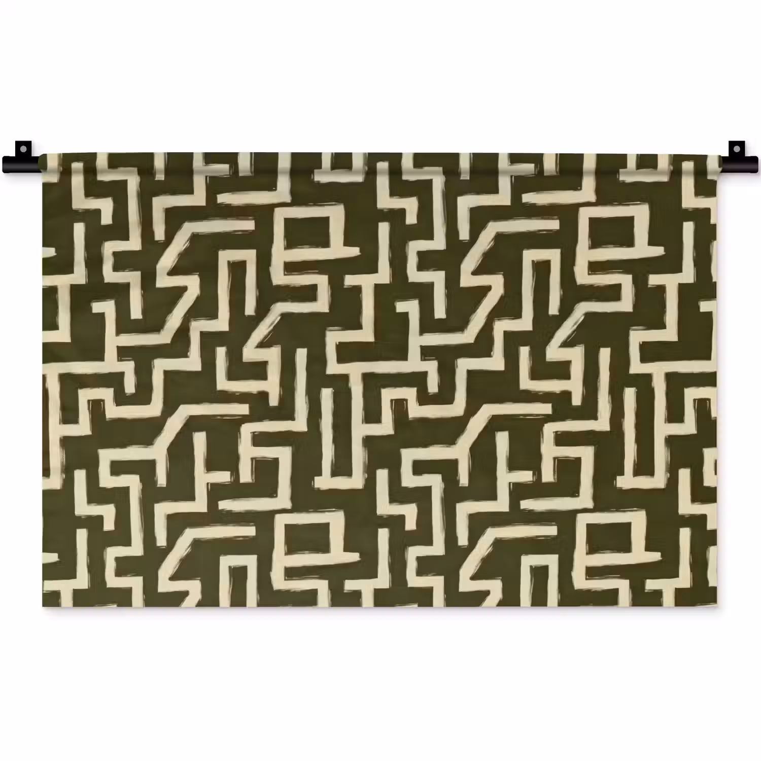 Abstract - Lijnen - Groen Wandkleed katoen klein 269 -zz3d